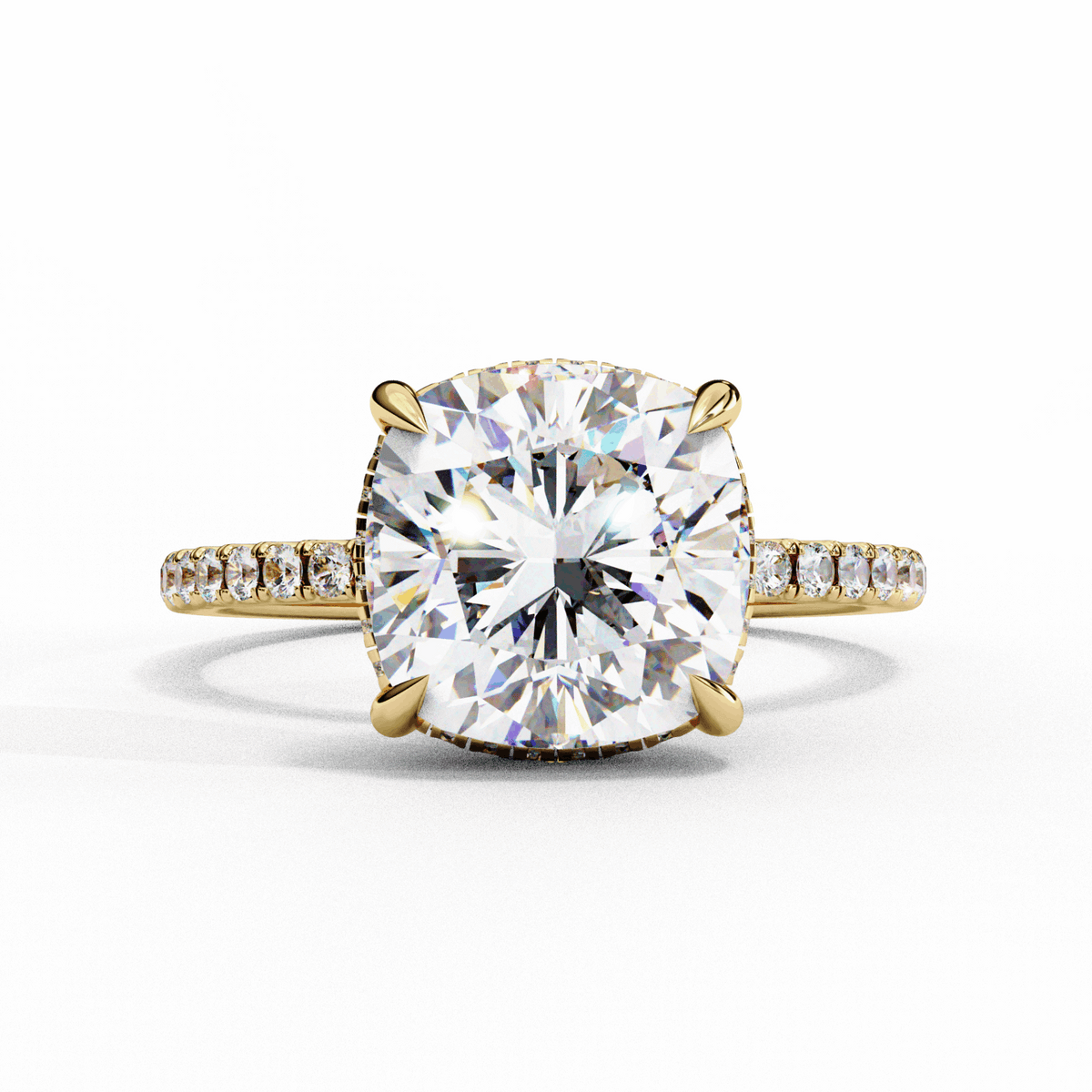 3.5 Carat Cushion Forevermore Solitaire Ring in Moissanite | House of Estara