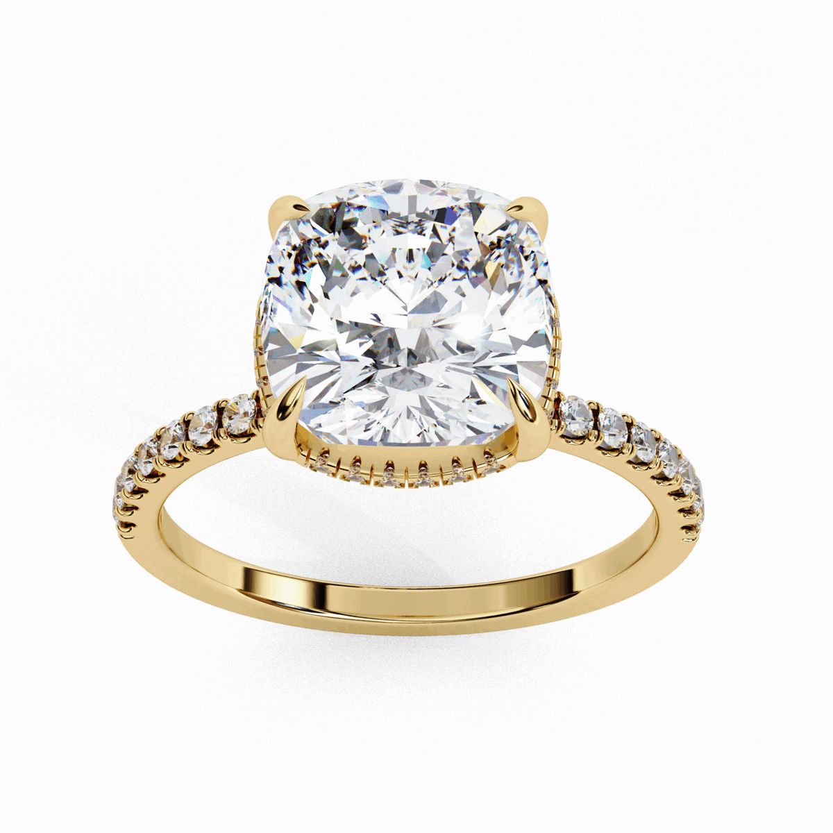 3.5 Carat Cushion Forevermore Solitaire Ring in Moissanite | House of Estara