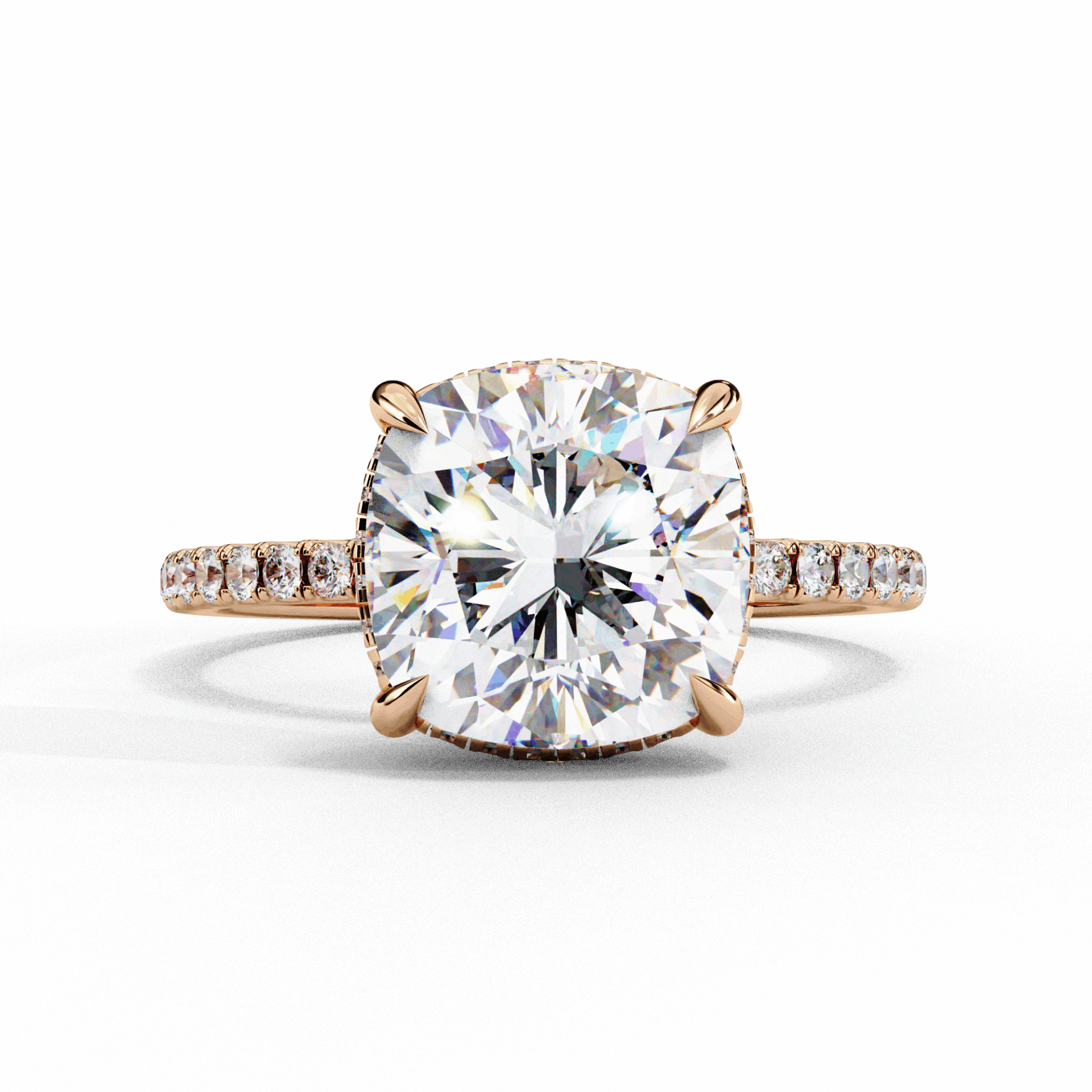 3.5 Carat Cushion Forevermore Solitaire Ring in Moissanite | House of Estara