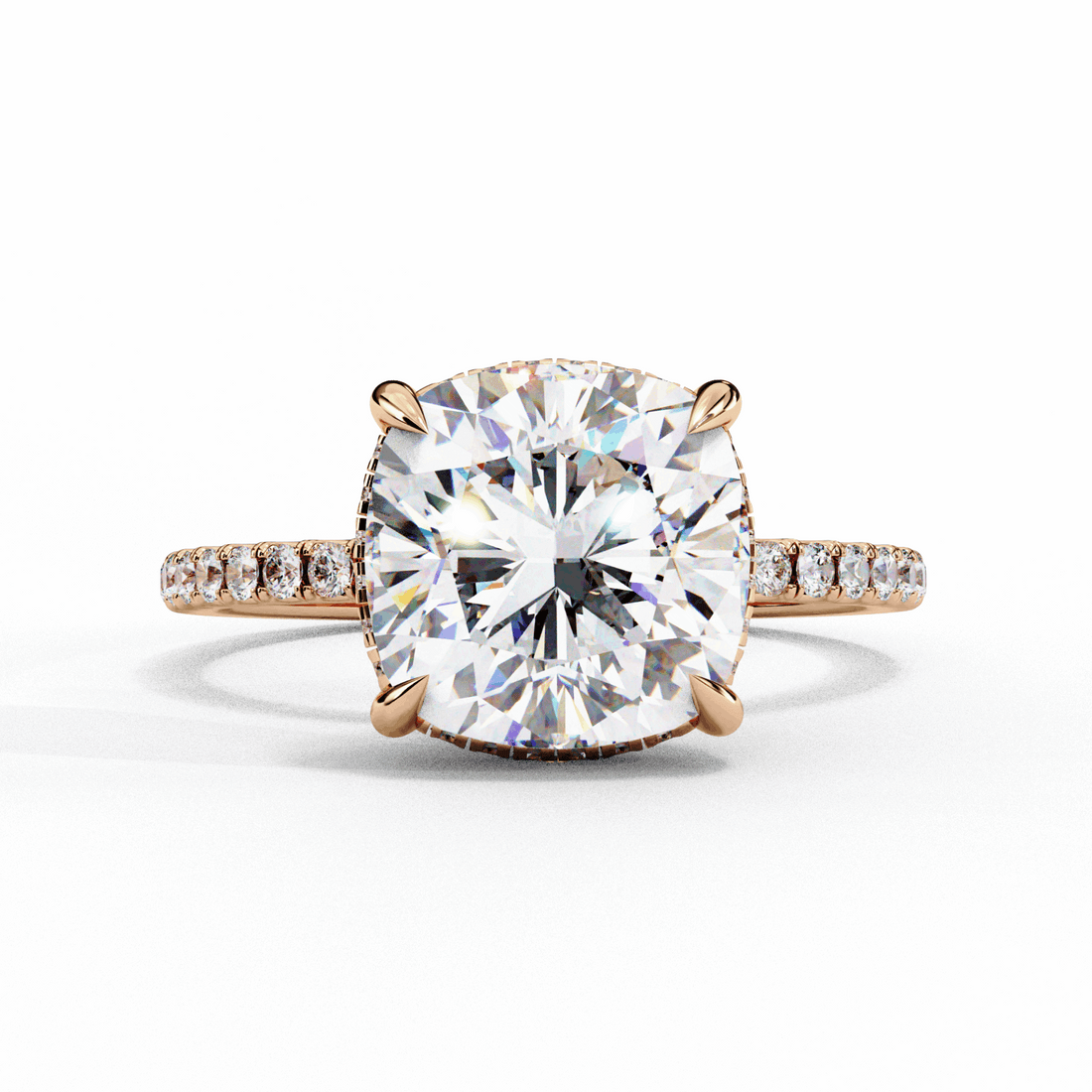 3.5 Carat Cushion Forevermore Solitaire Ring in Moissanite | House of Estara