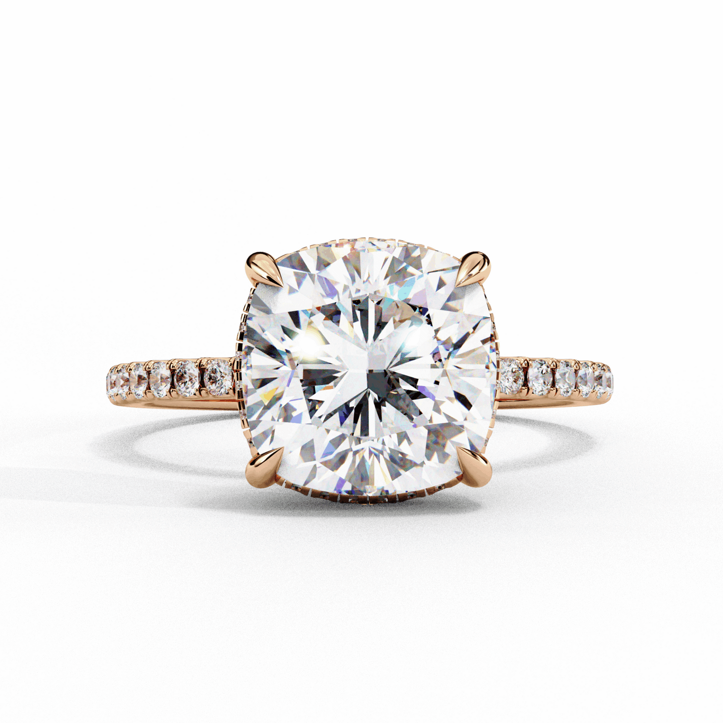 3.5 Carat Cushion Forevermore Solitaire Ring in Moissanite | House of Estara