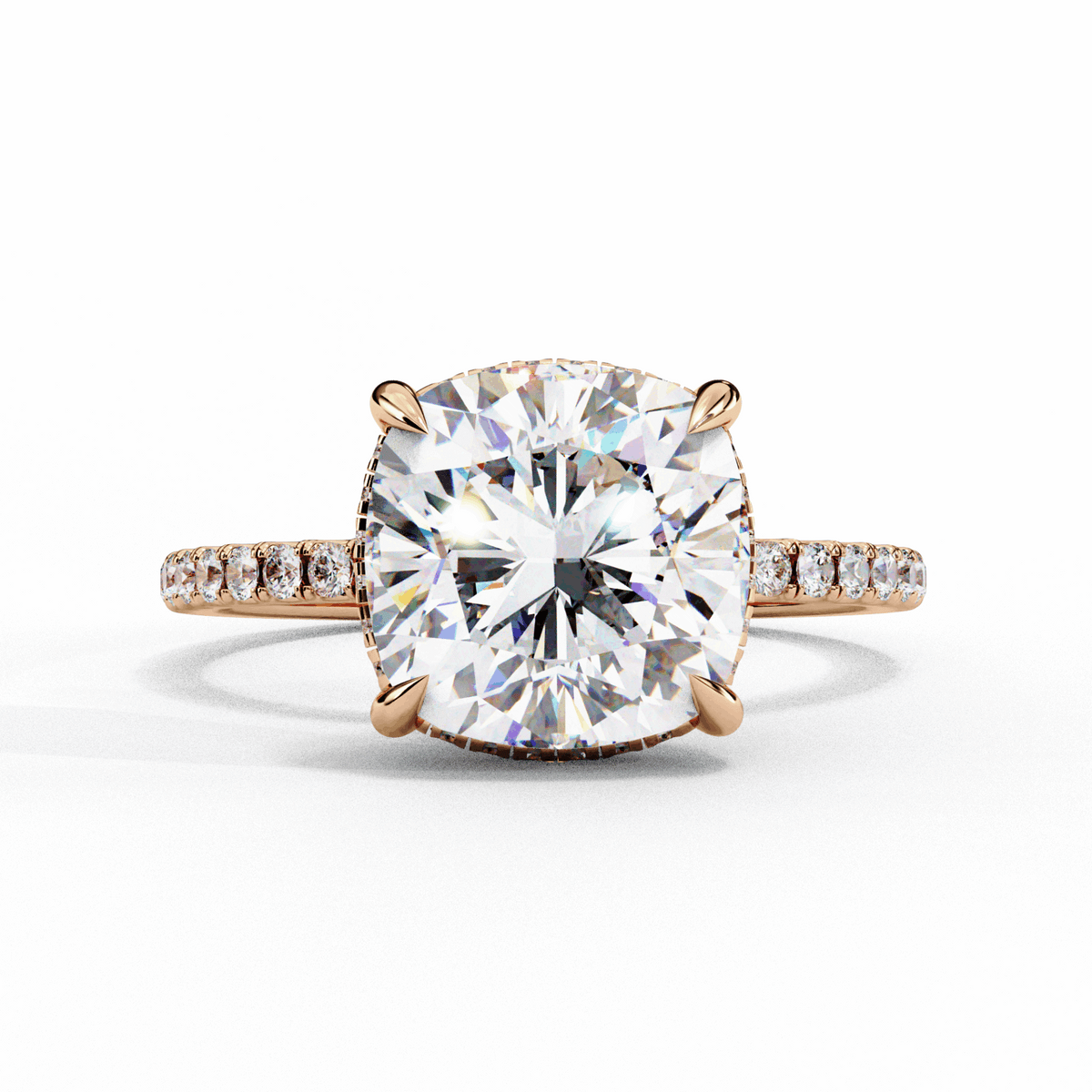 3.5 Carat Cushion Forevermore Solitaire Ring in Moissanite | House of Estara