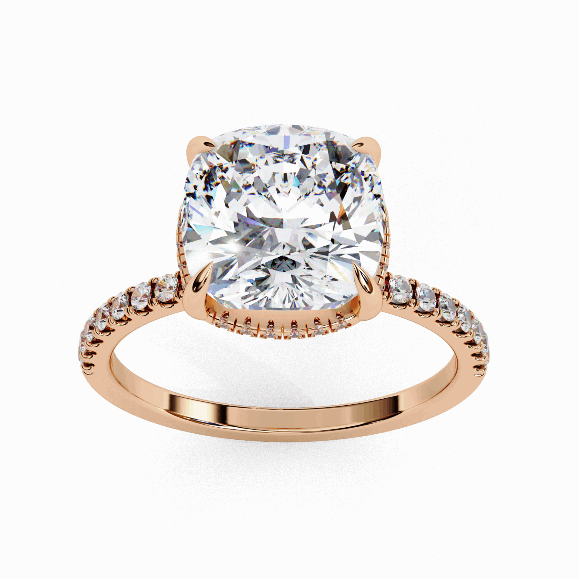 3.5 Carat Cushion Forevermore Solitaire Ring in Moissanite | House of Estara