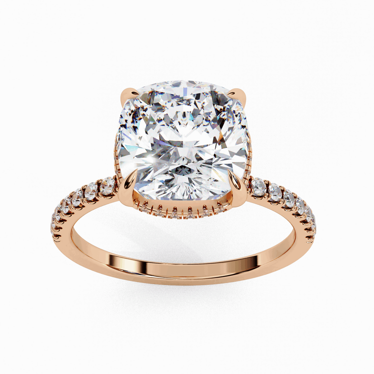 3.5 Carat Cushion Forevermore Solitaire Ring in Moissanite | House of Estara