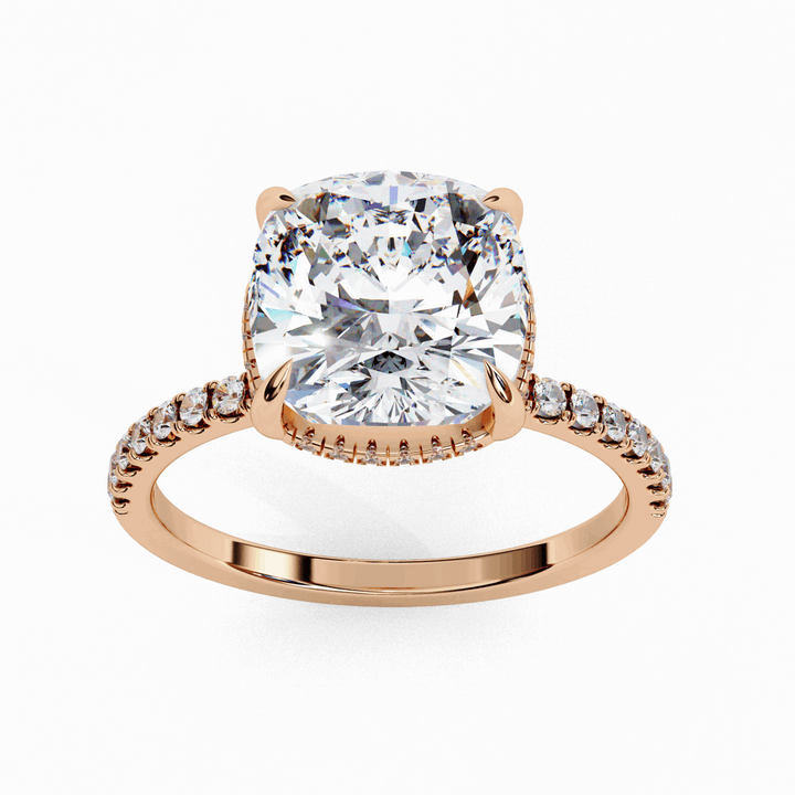 3.5 Carat Cushion Forevermore Solitaire Ring in Moissanite | House of Estara