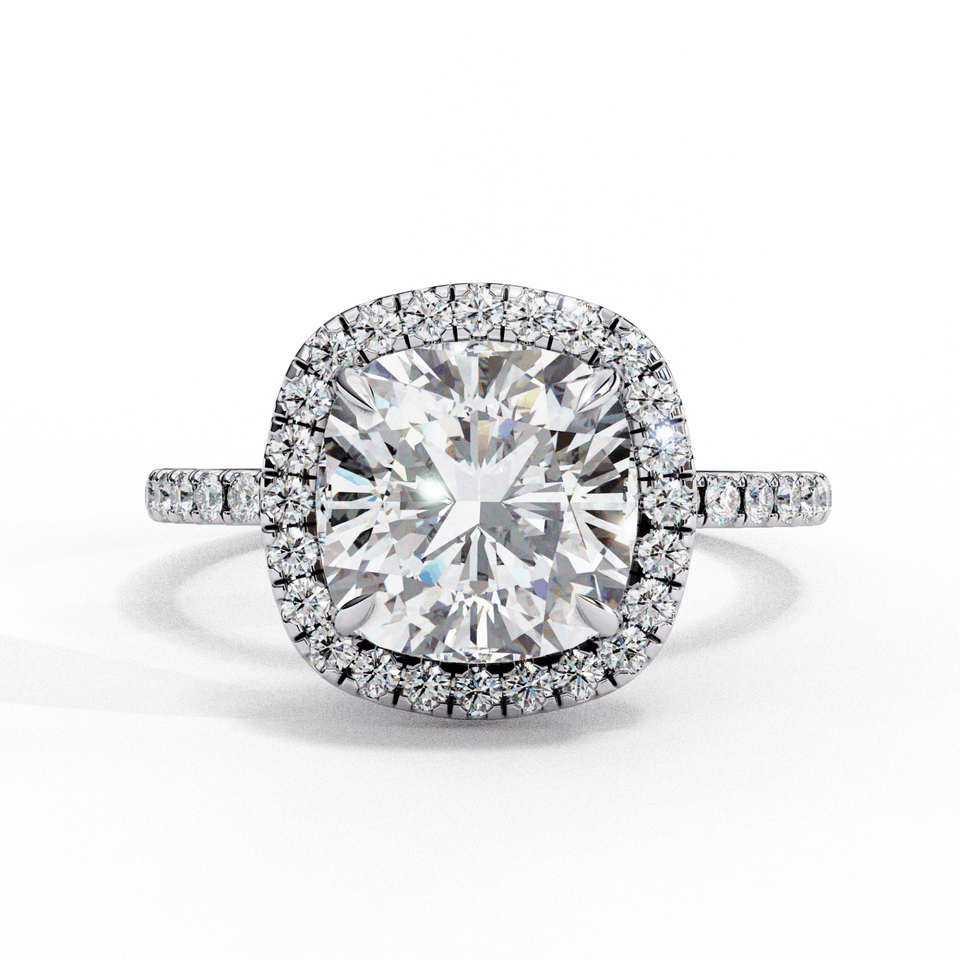 Forever Cushion Halo Pavé