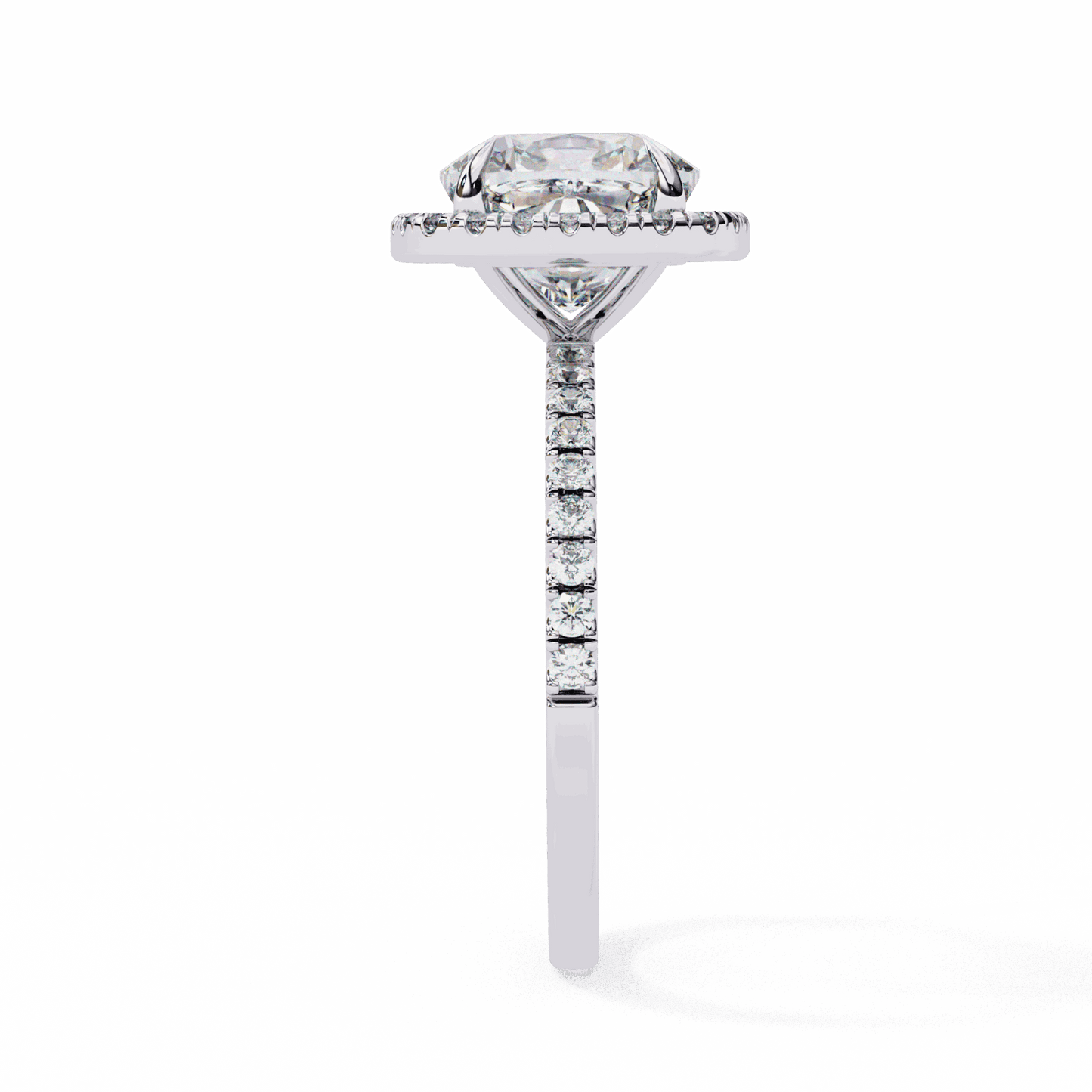 2 Carat Cushion Forever Solitaire Engagement Ring in Moissanite | House of Estara