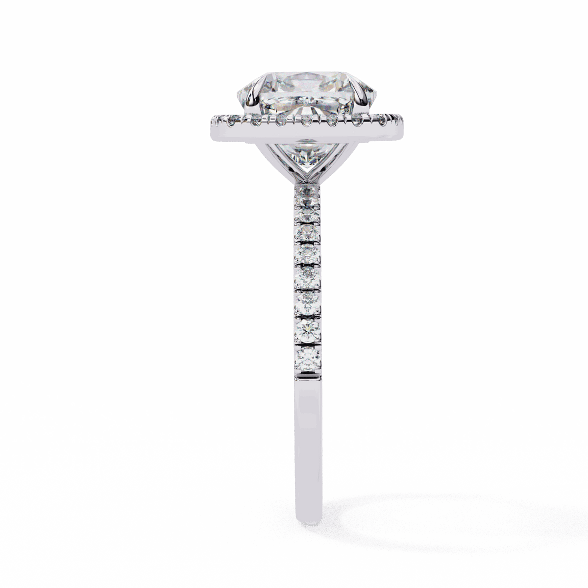 2 Carat Cushion Forever Solitaire Engagement Ring in Moissanite | House of Estara