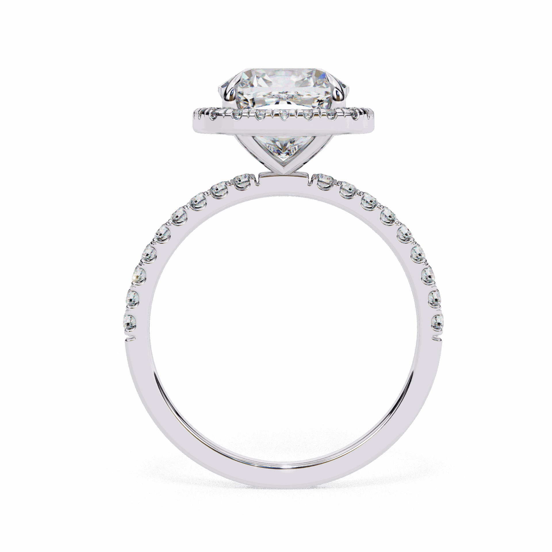 2 Carat Cushion Forever Solitaire Engagement Ring in Moissanite | House of Estara