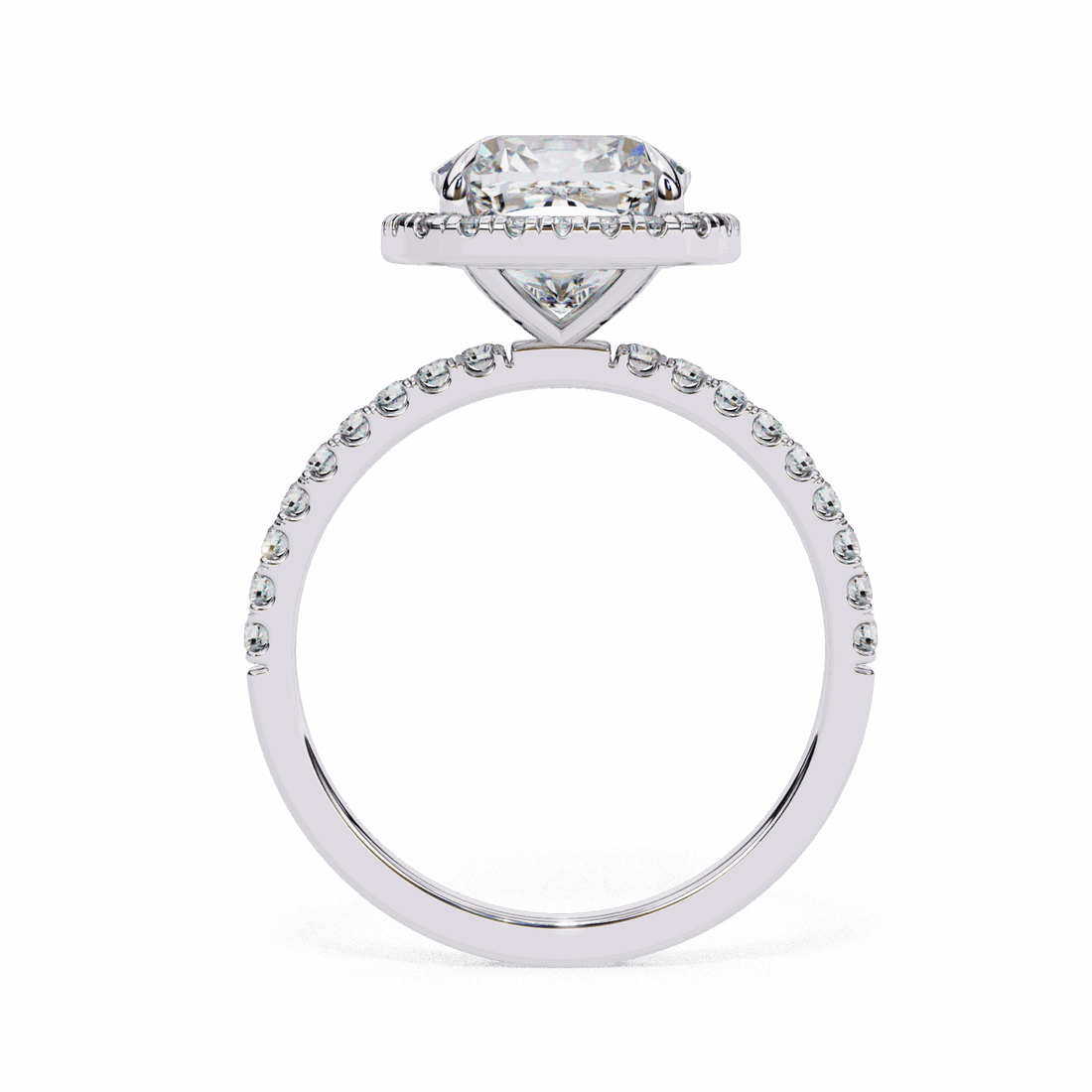 2 Carat Cushion Forever Solitaire Engagement Ring in Moissanite | House of Estara