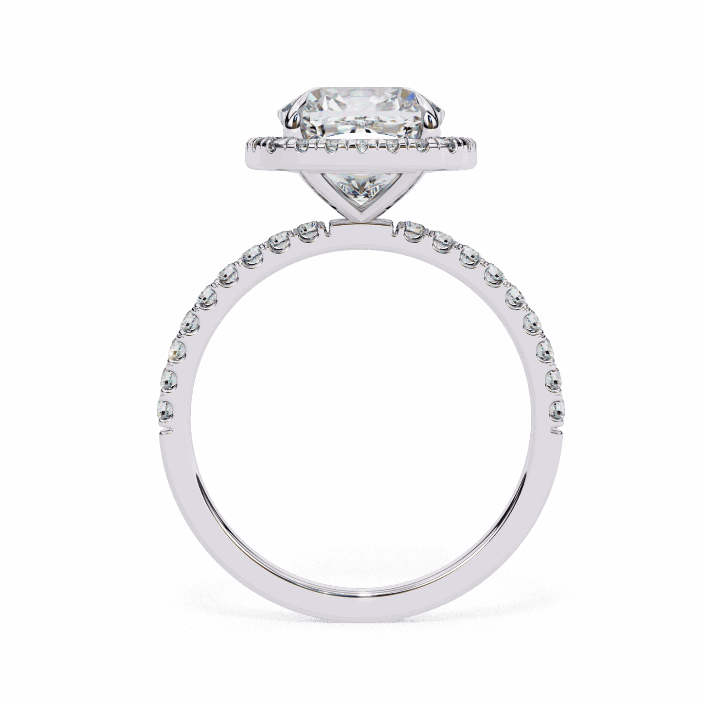 2 Carat Cushion Forever Solitaire Engagement Ring in Moissanite | House of Estara