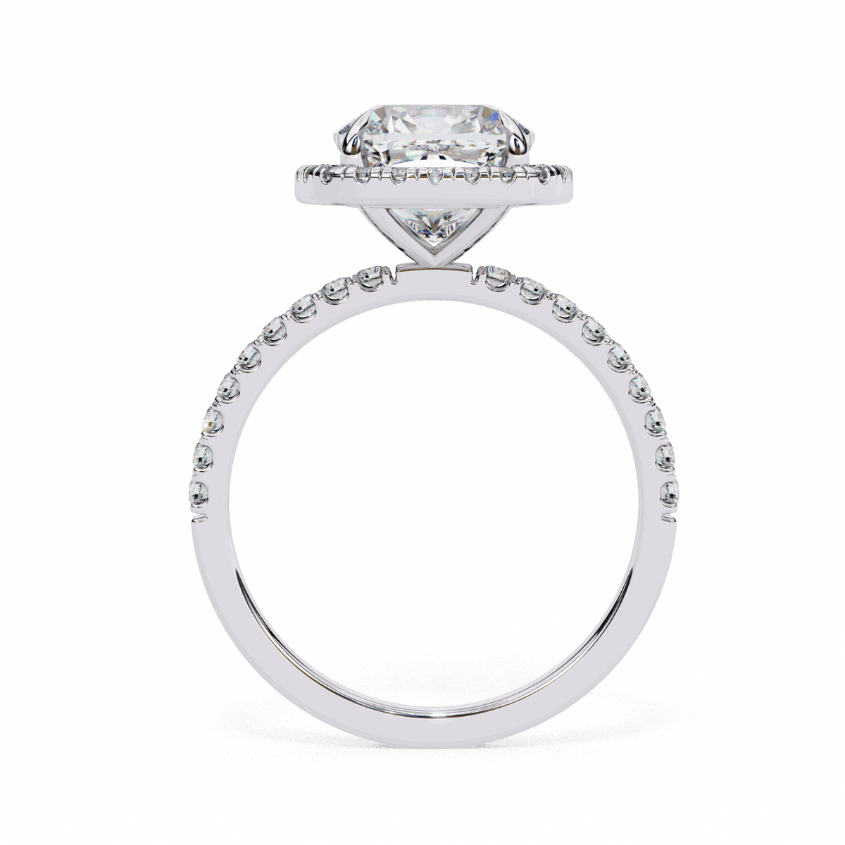 2 Carat Cushion Forever Solitaire Engagement Ring in Moissanite | House of Estara