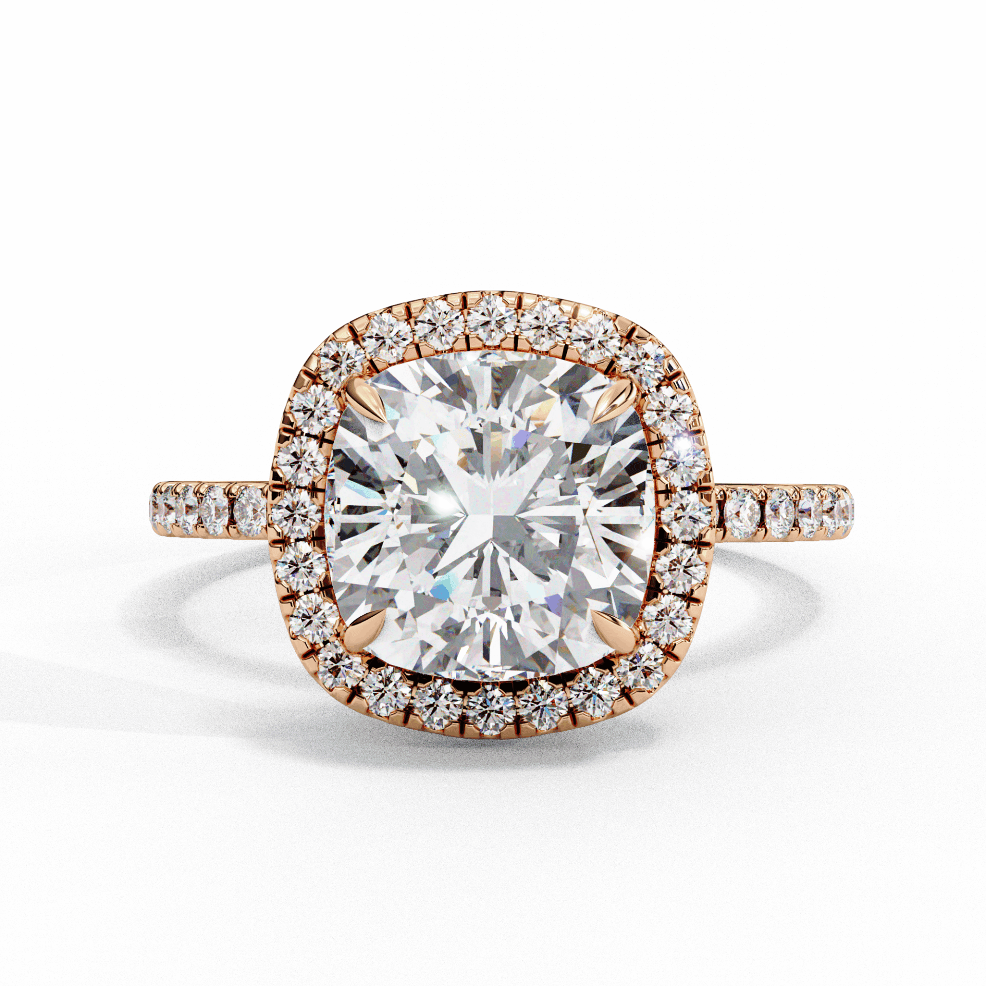 2 Carat Cushion Forever Solitaire Engagement Ring in Moissanite | House of Estara