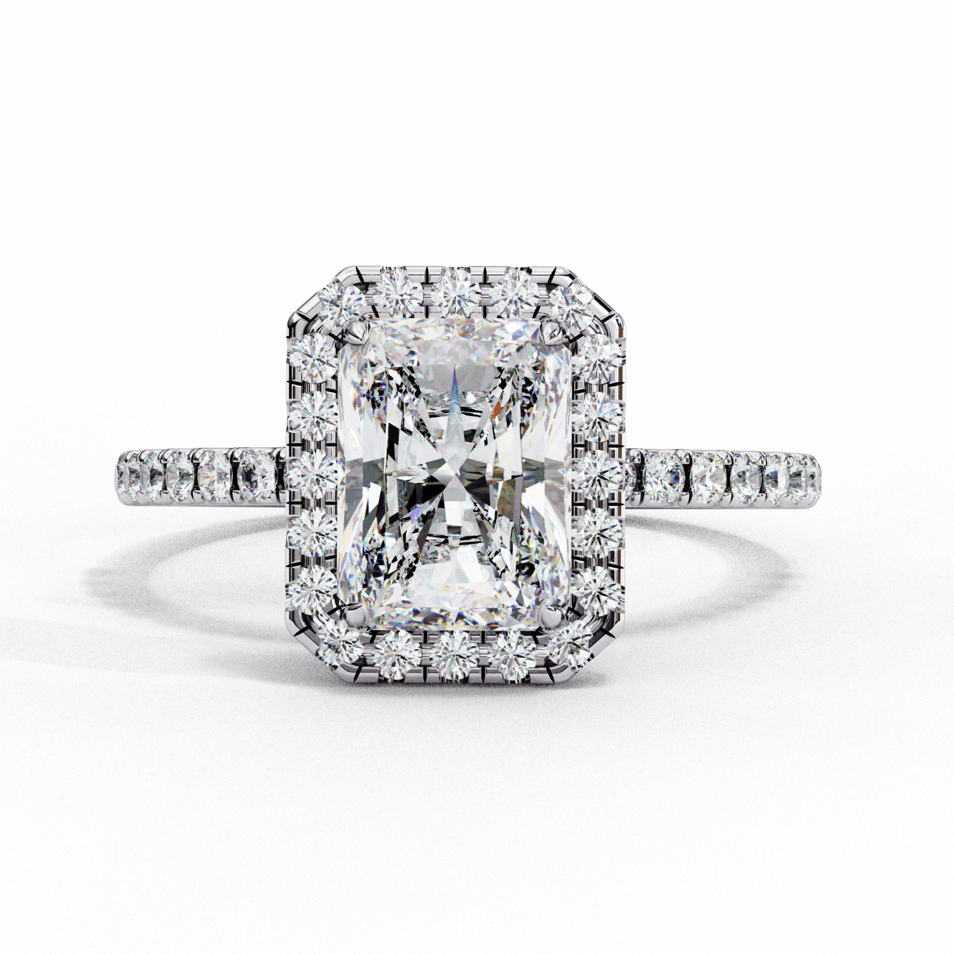 2.25 Carat Radiant Forever Solitaire Engagement Ring in Moissanite | House of Estara