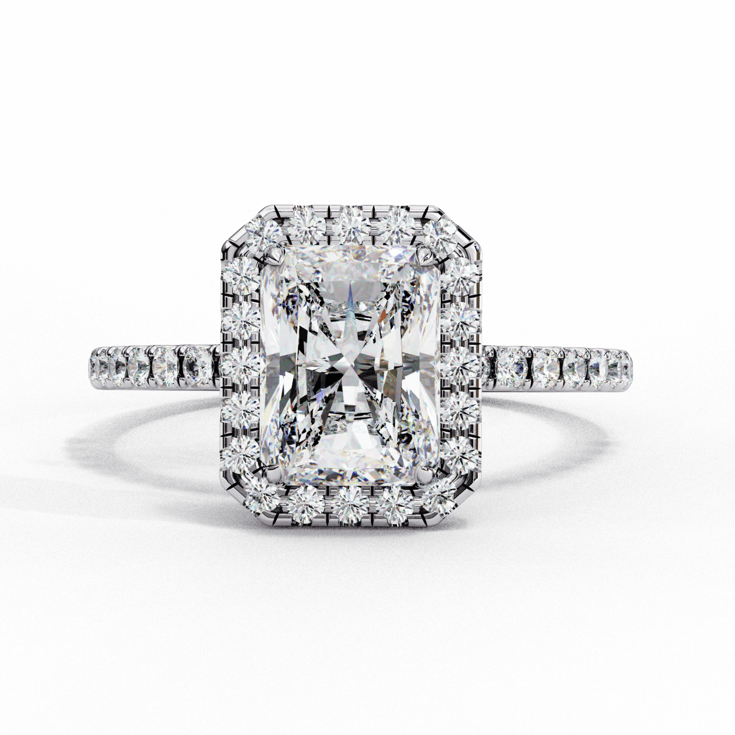 2.25 Carat Radiant Forever Solitaire Engagement Ring in Moissanite | House of Estara
