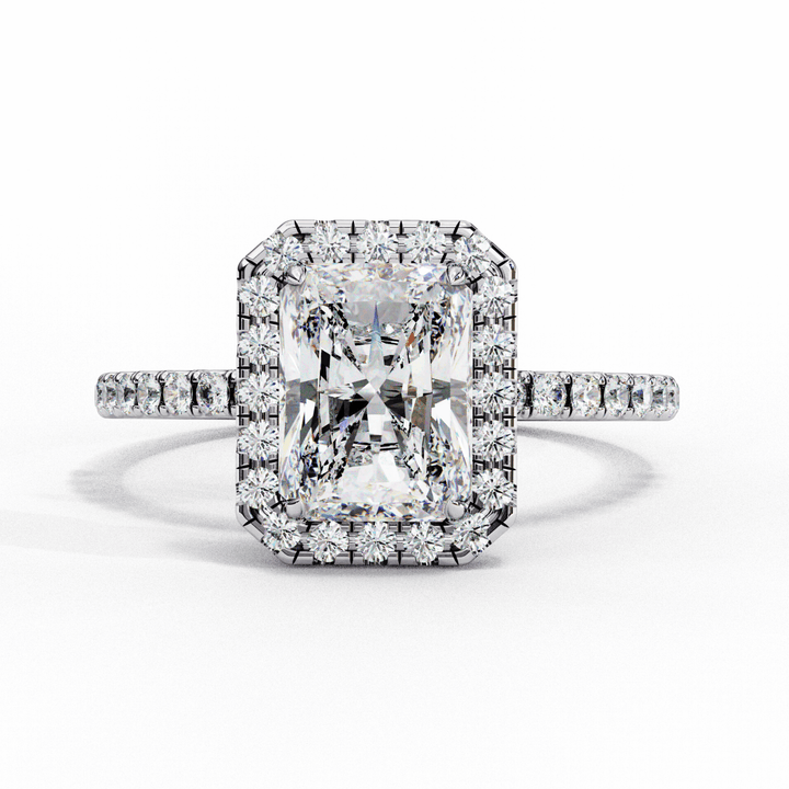 2.25 Carat Radiant Forever Solitaire Engagement Ring in Moissanite | House of Estara
