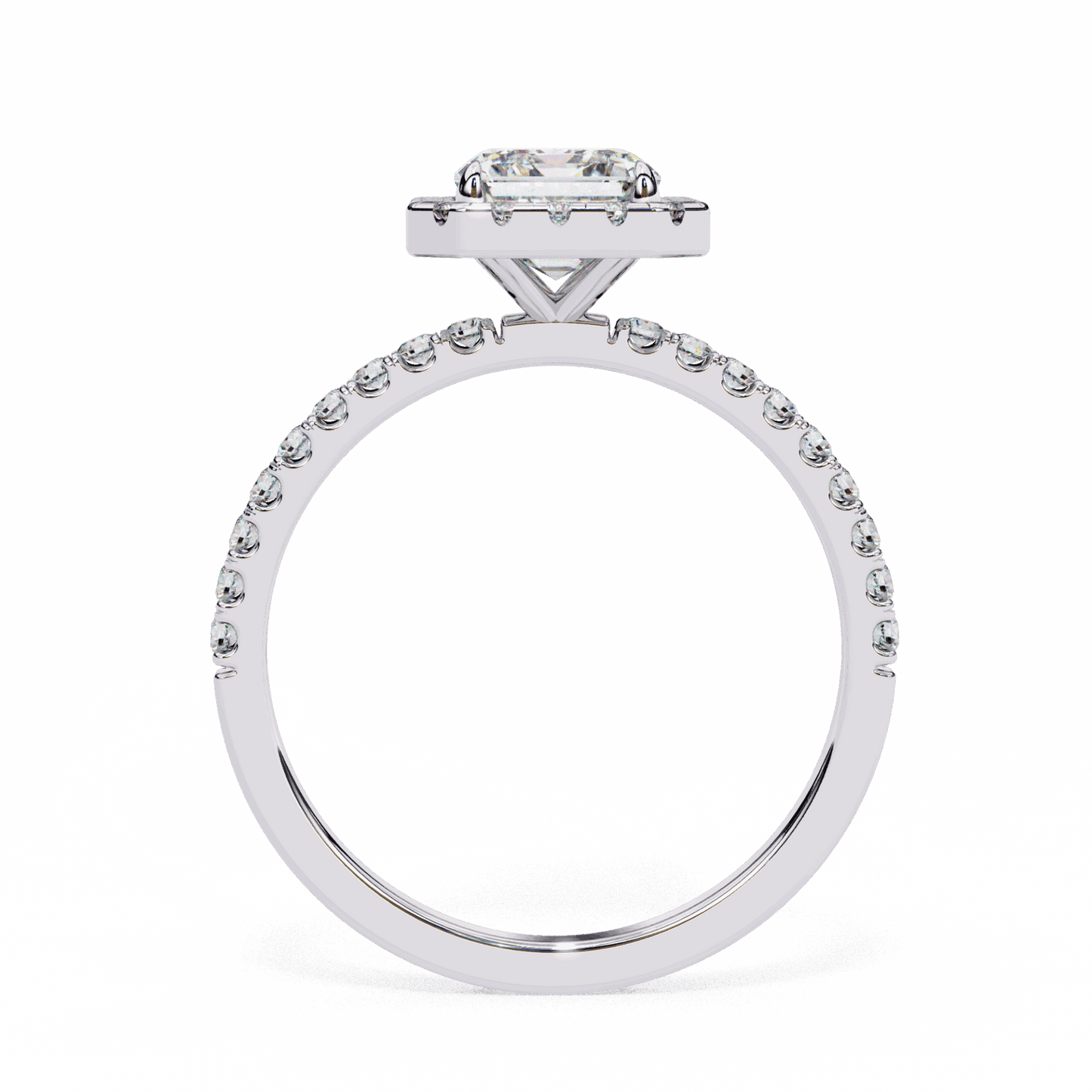 2.25 Carat Radiant Forever Solitaire Engagement Ring in Moissanite | House of Estara