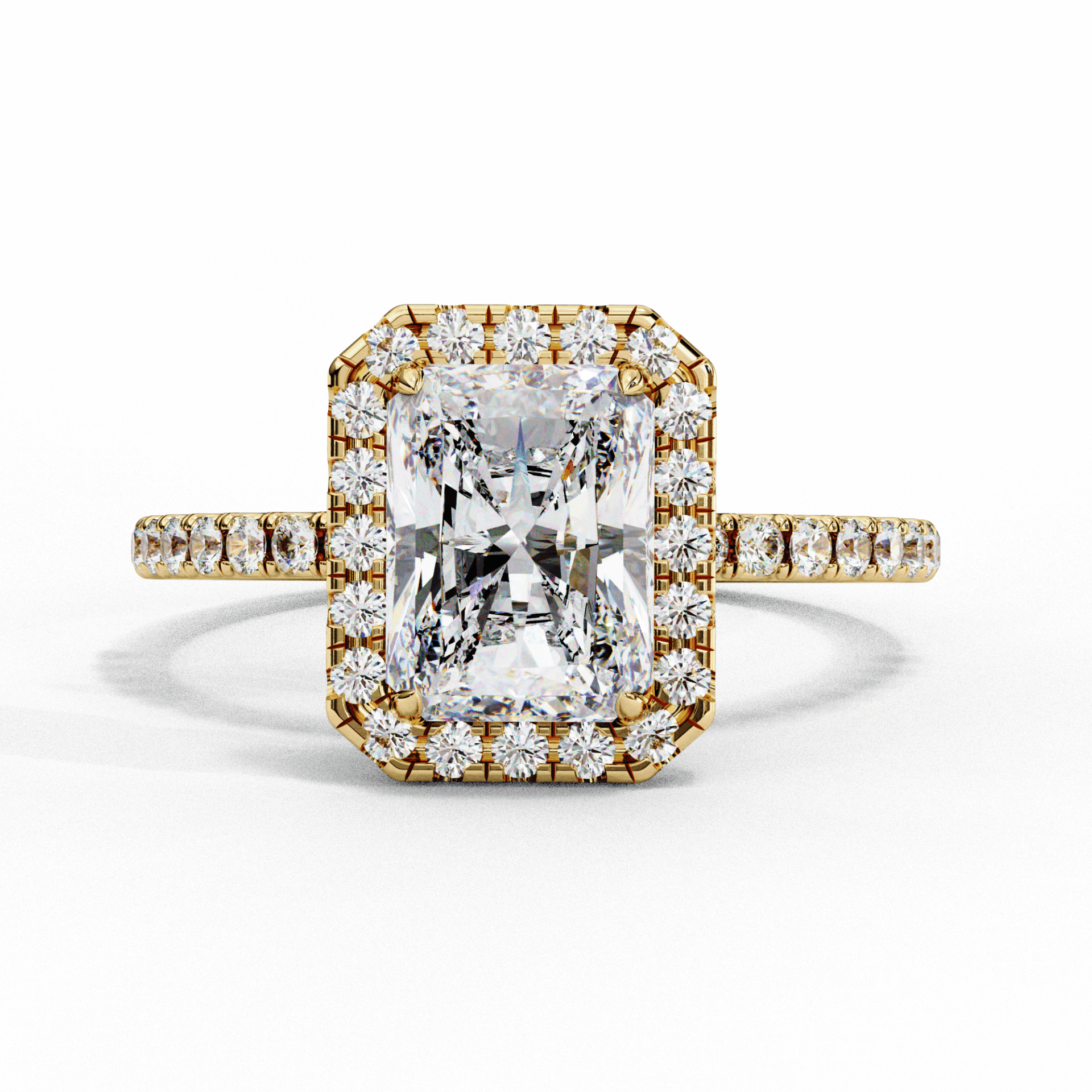 2.25 Carat Radiant Forever Solitaire Engagement Ring in Moissanite | House of Estara