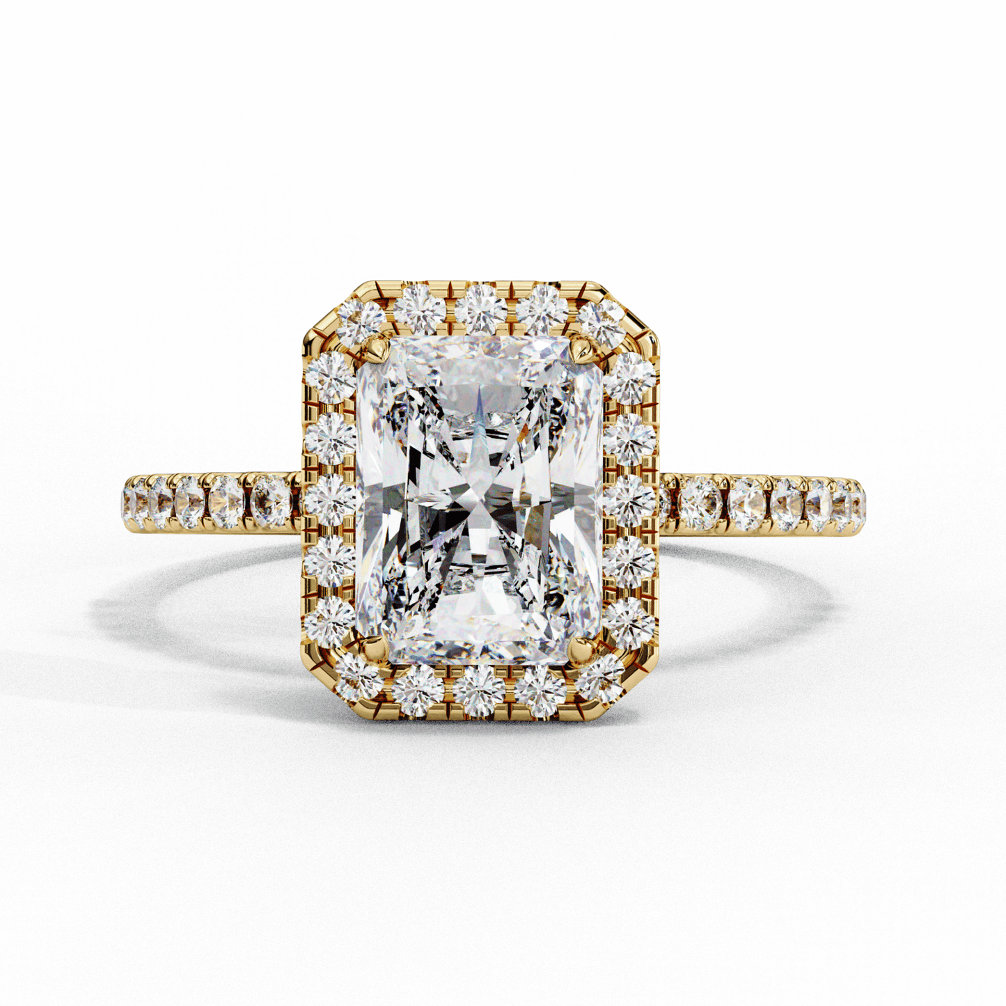 2.25 Carat Radiant Forever Solitaire Engagement Ring in Moissanite | House of Estara