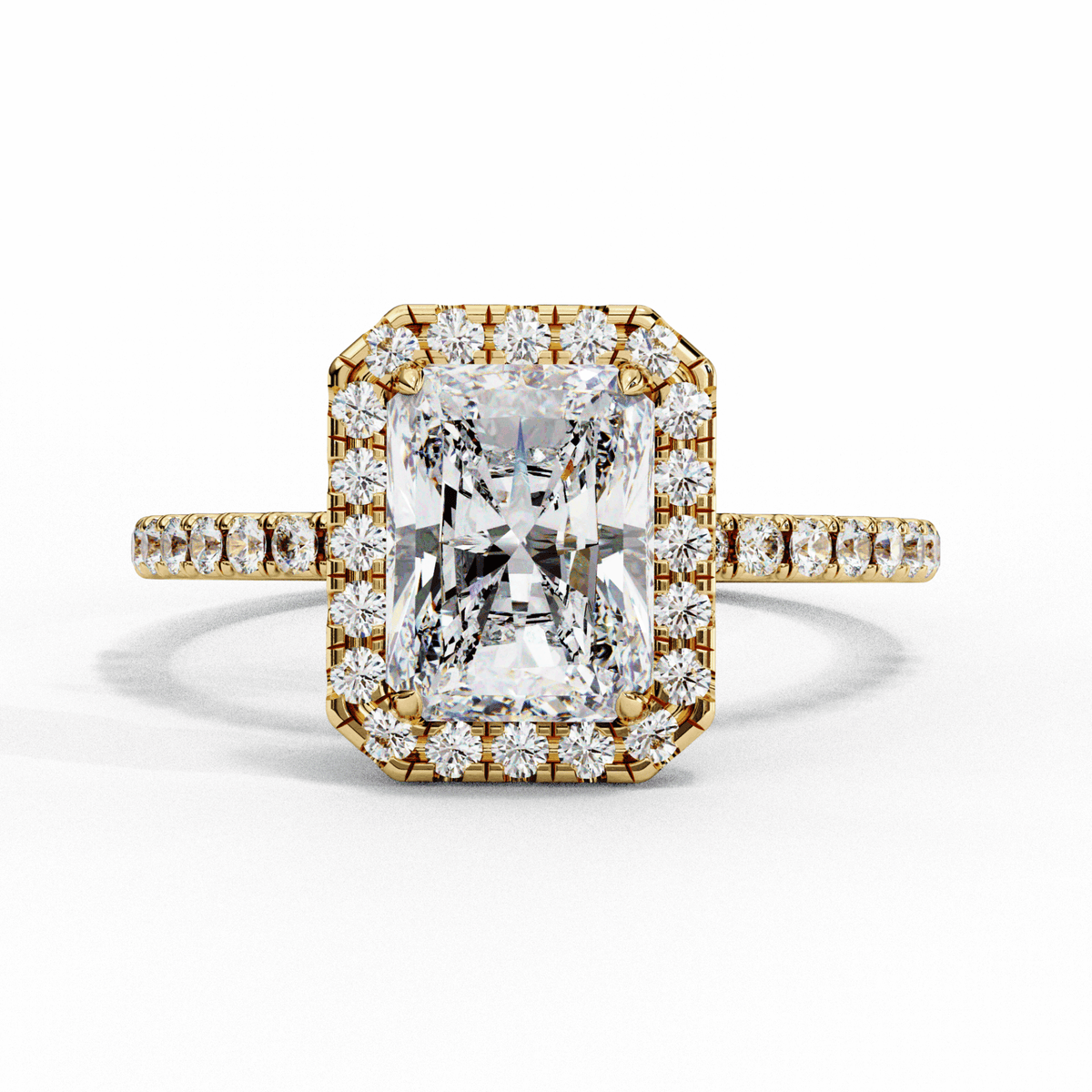 2.25 Carat Radiant Forever Solitaire Engagement Ring in Moissanite | House of Estara