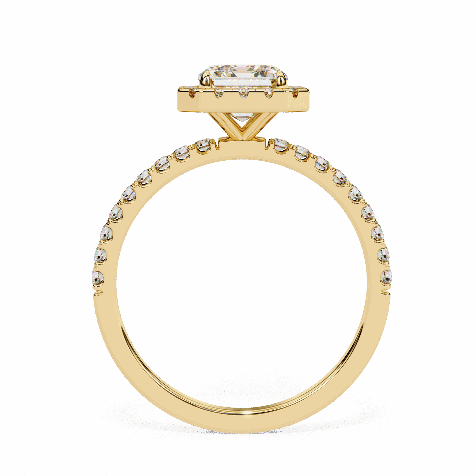 2.25 Carat Radiant Forever Solitaire Engagement Ring in Moissanite | House of Estara