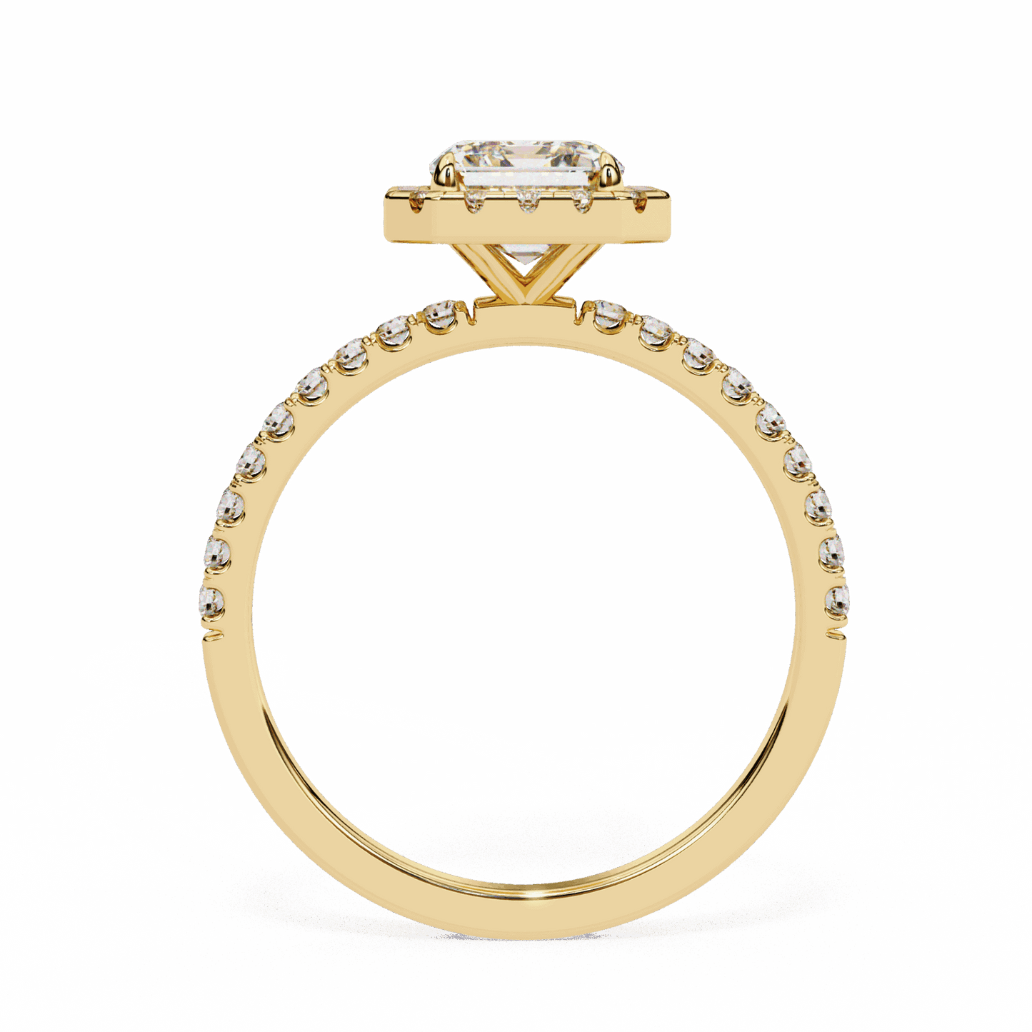 2.25 Carat Radiant Forever Solitaire Engagement Ring in Moissanite | House of Estara