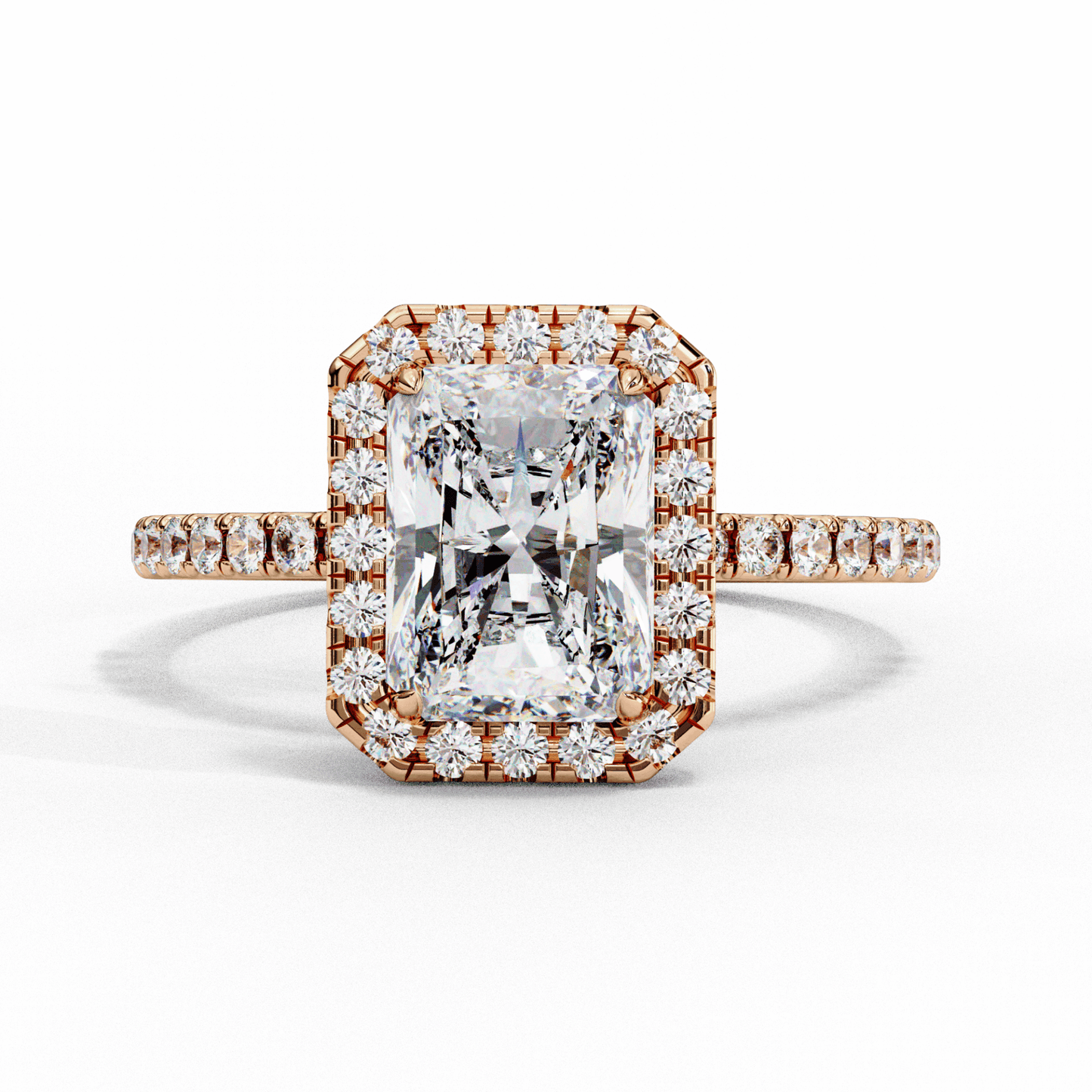 2.25 Carat Radiant Forever Solitaire Engagement Ring in Moissanite | House of Estara
