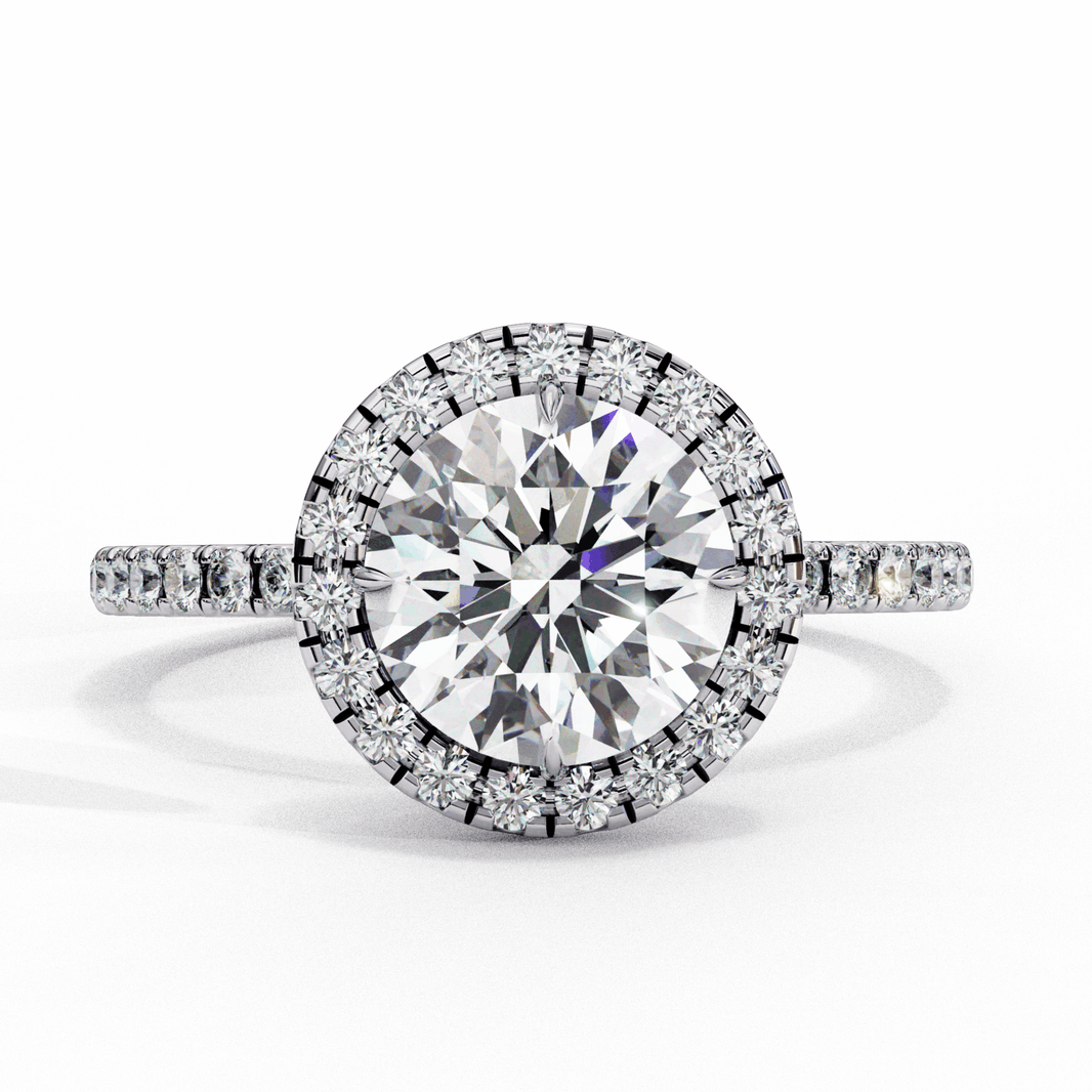 1.75 Carat Round Forever Solitaire Engagement Ring in Moissanite | House of Estara