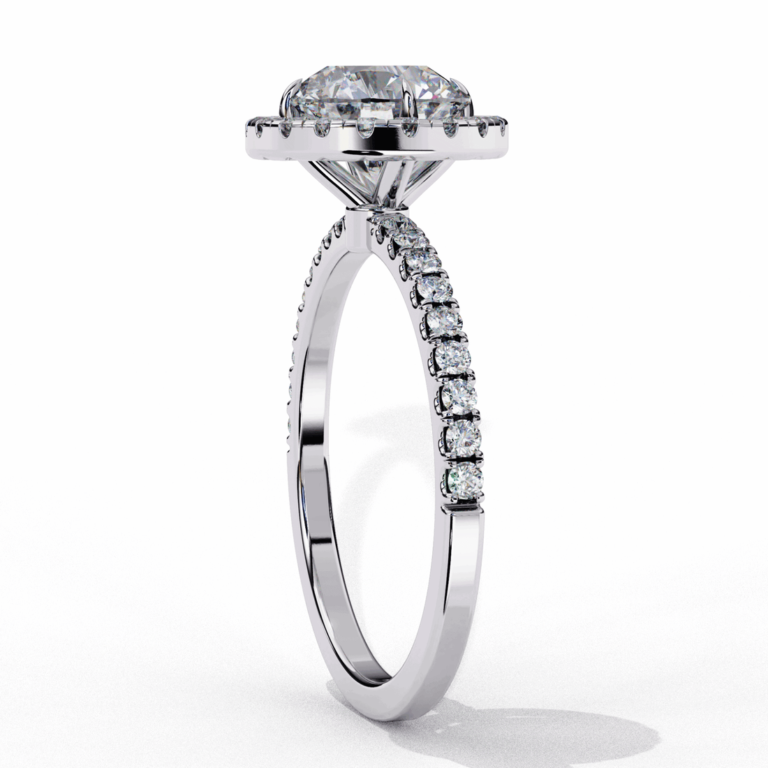 1.75 Carat Round Forever Solitaire Engagement Ring in Moissanite | House of Estara