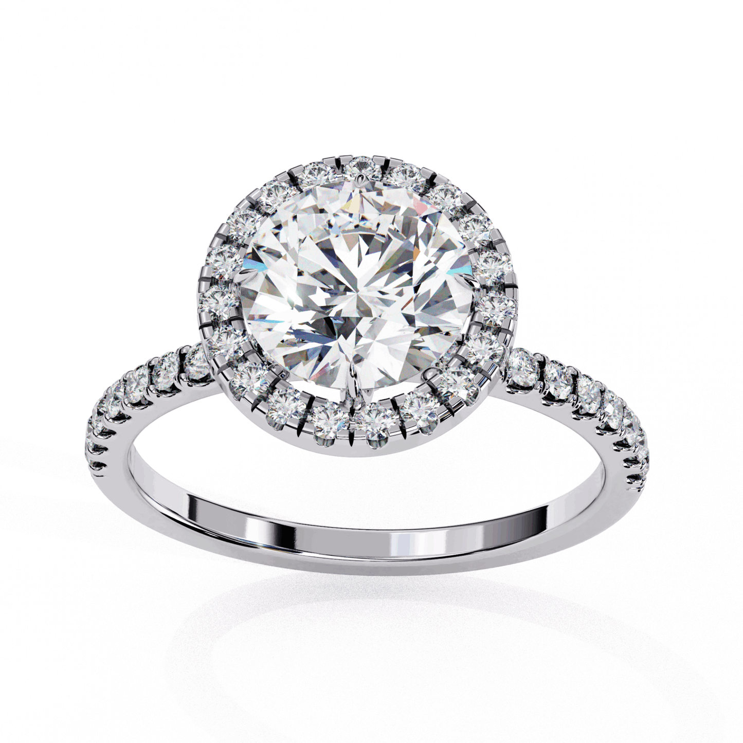 1.75 Carat Round Forever Solitaire Engagement Ring in Moissanite | House of Estara