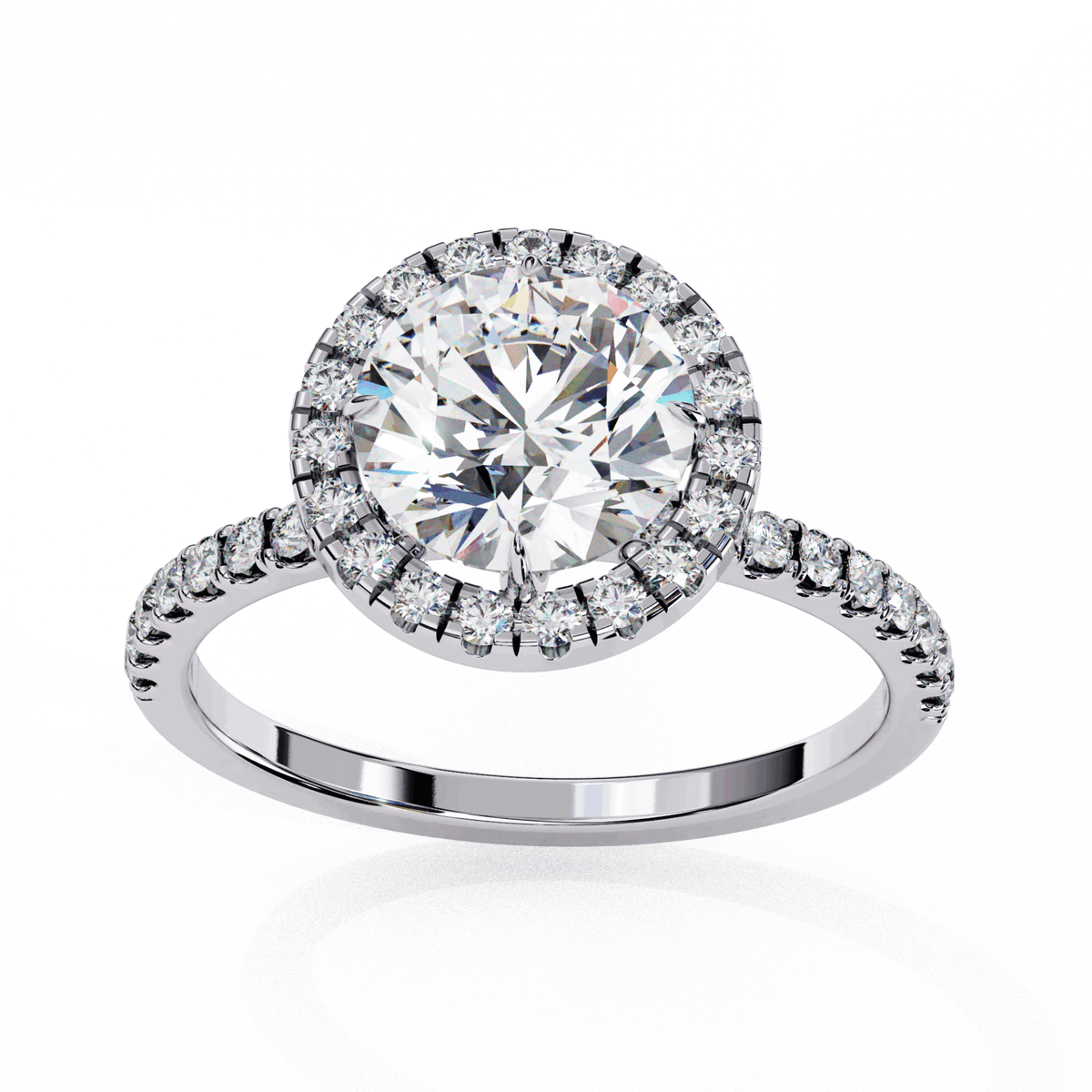 1.75 Carat Round Forever Solitaire Engagement Ring in Moissanite | House of Estara