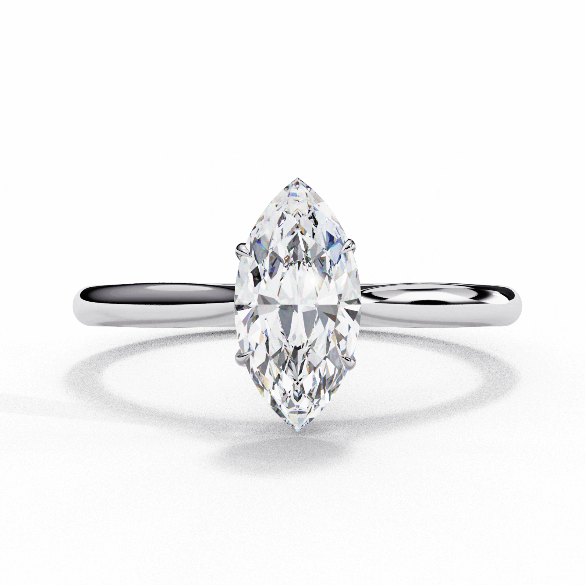 0.75 Carat Marquise Classic Solitaire Ring in Moissanite | House of Estara