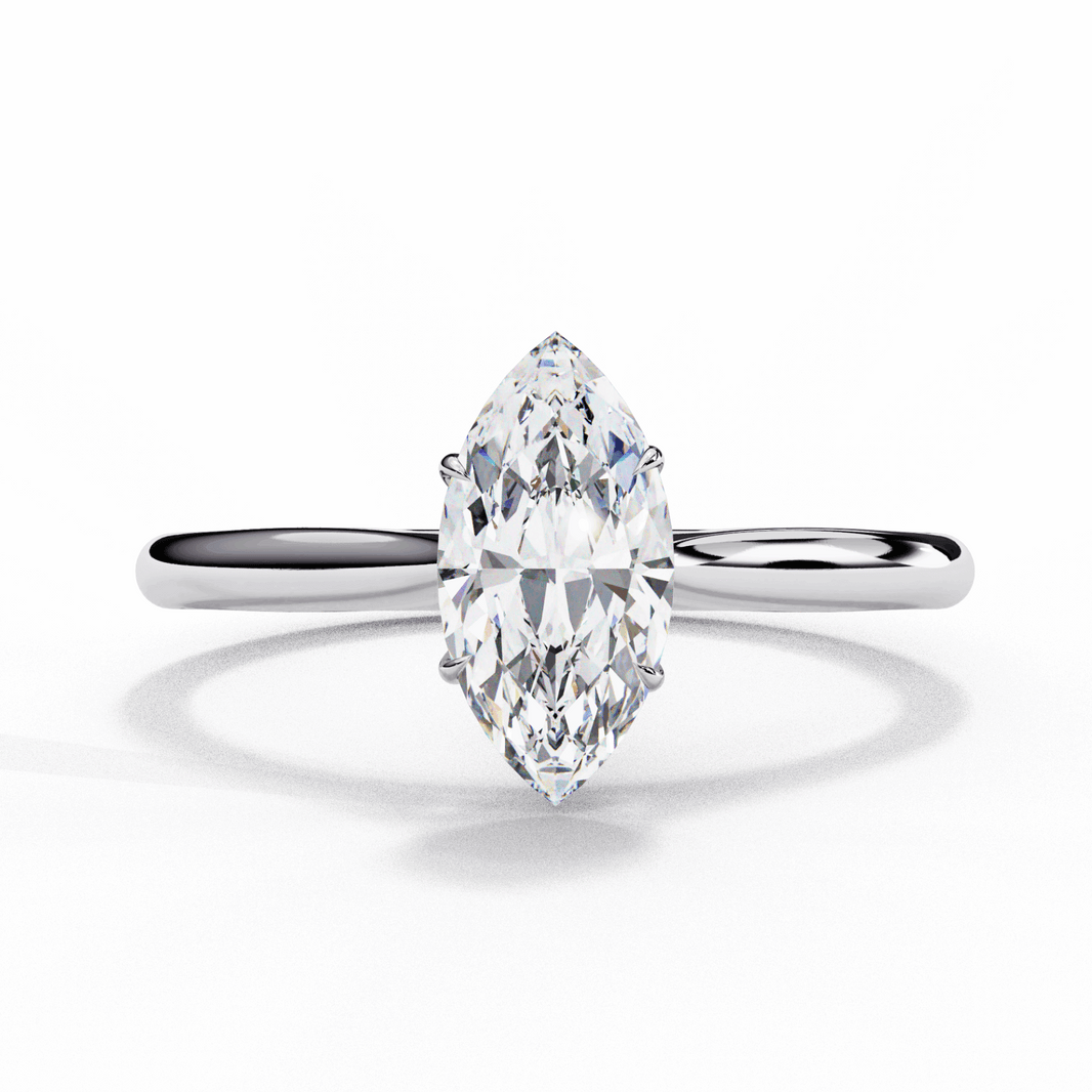 0.75 Carat Marquise Classic Solitaire Ring in Moissanite | House of Estara