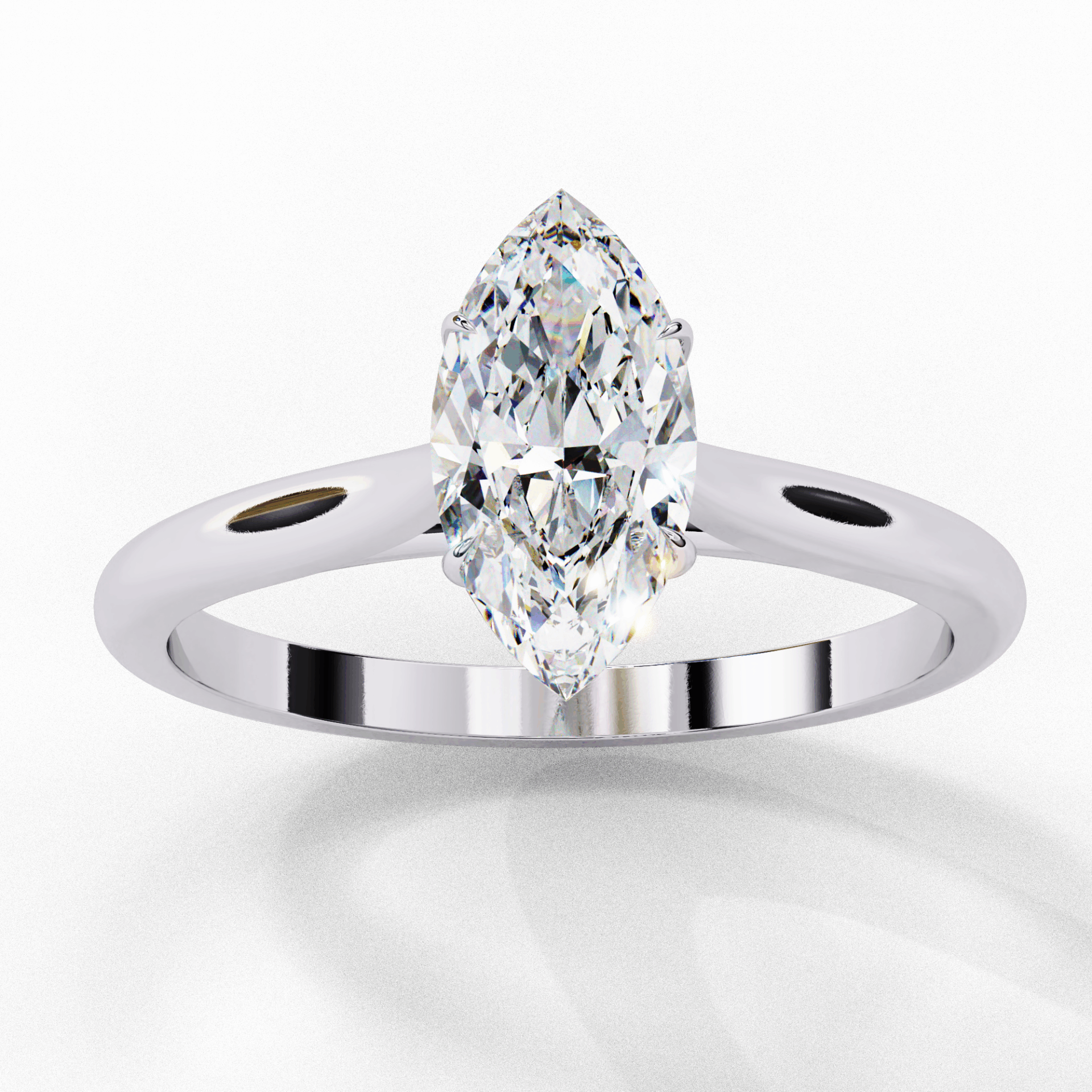 0.75 Carat Marquise Classic Solitaire Ring in Moissanite | House of Estara