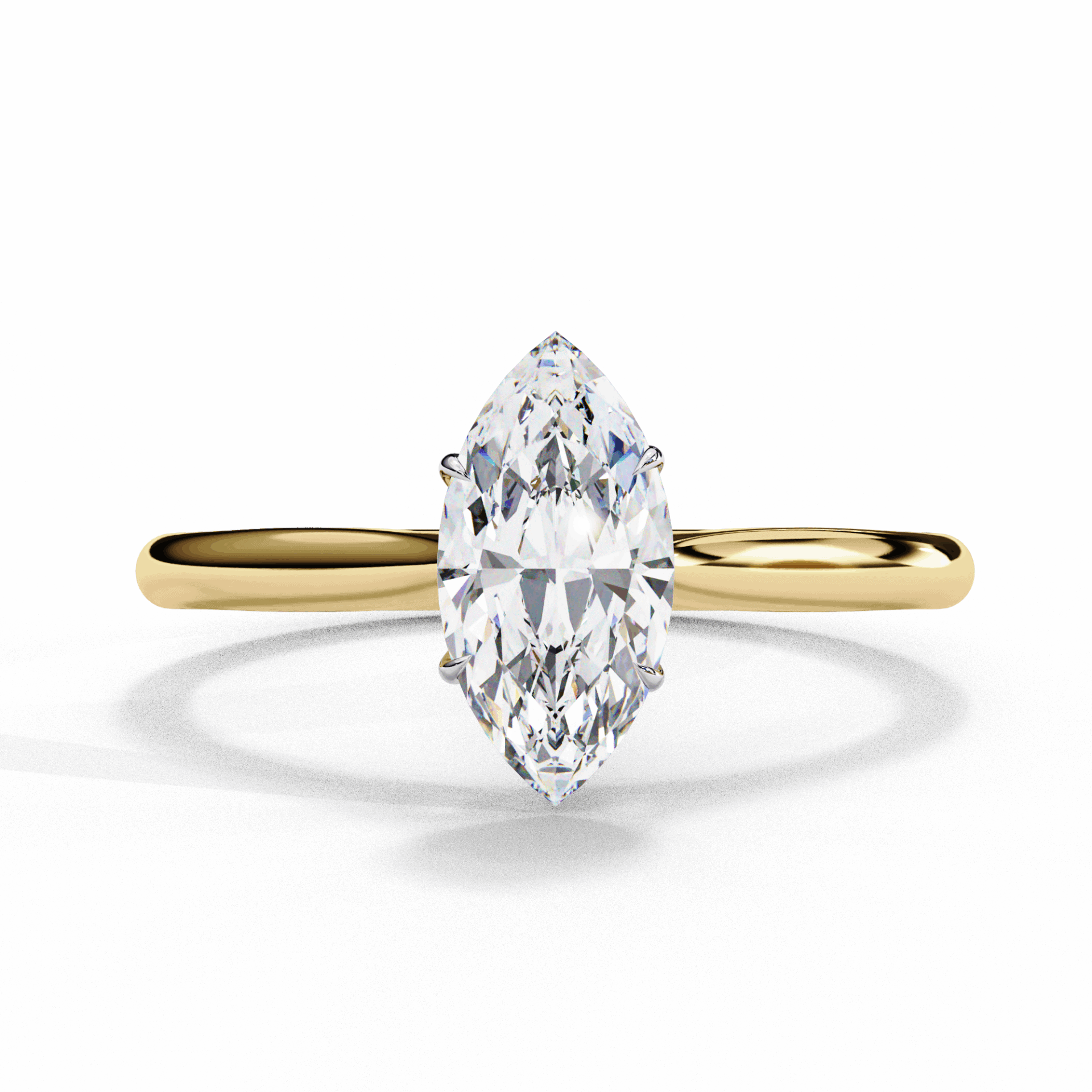 0.75 Carat Marquise Classic Solitaire Ring in Moissanite | House of Estara