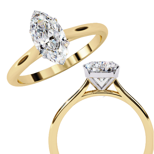 0.75 Carat Marquise Classic Solitaire Ring in Moissanite | House of Estara