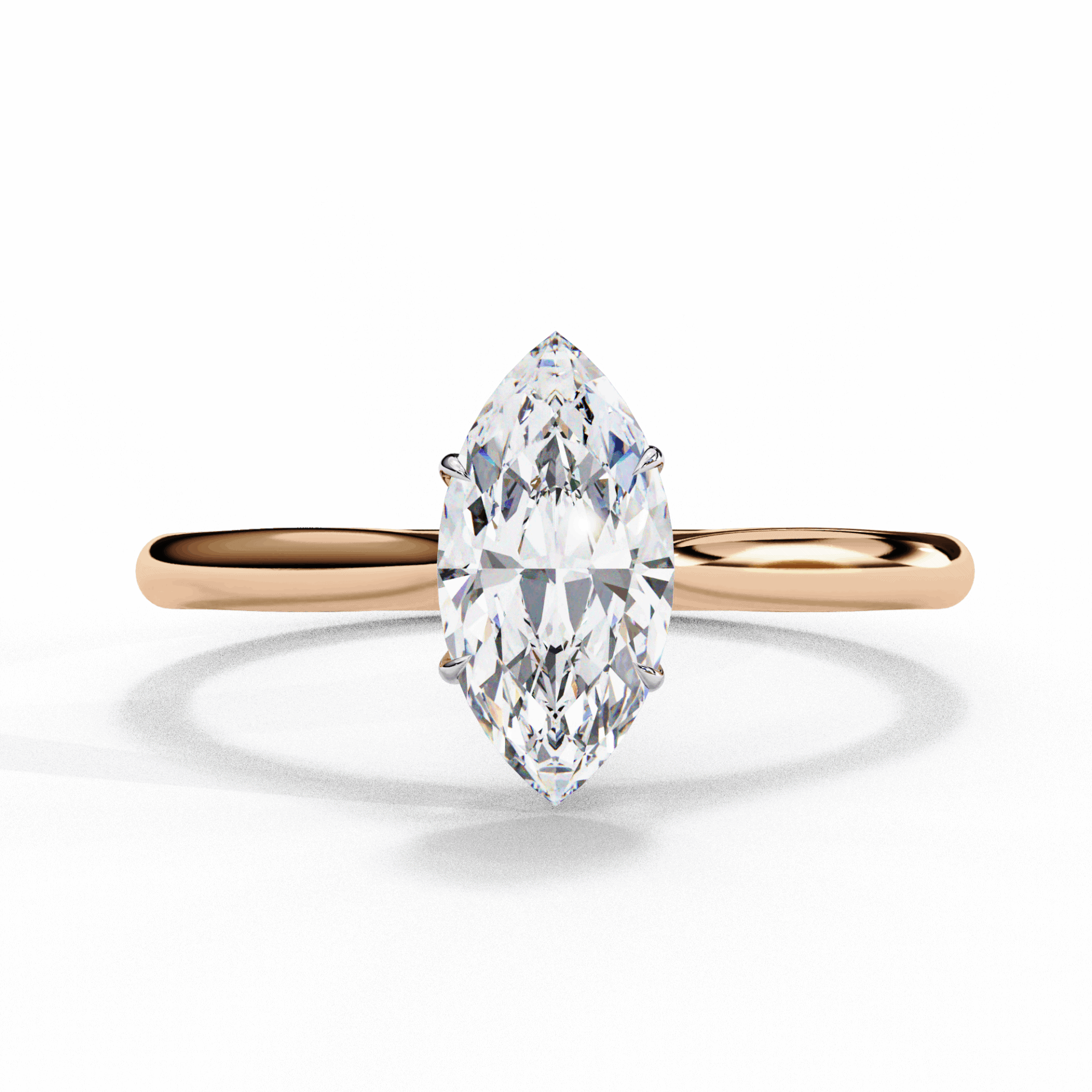 0.75 Carat Marquise Classic Solitaire Ring in Moissanite | House of Estara