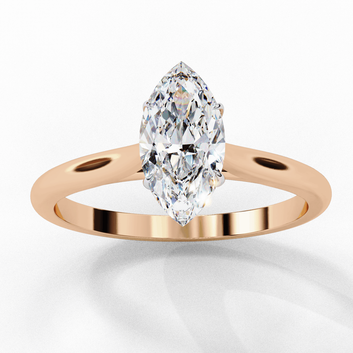 0.75 Carat Marquise Classic Solitaire Ring in Moissanite | House of Estara