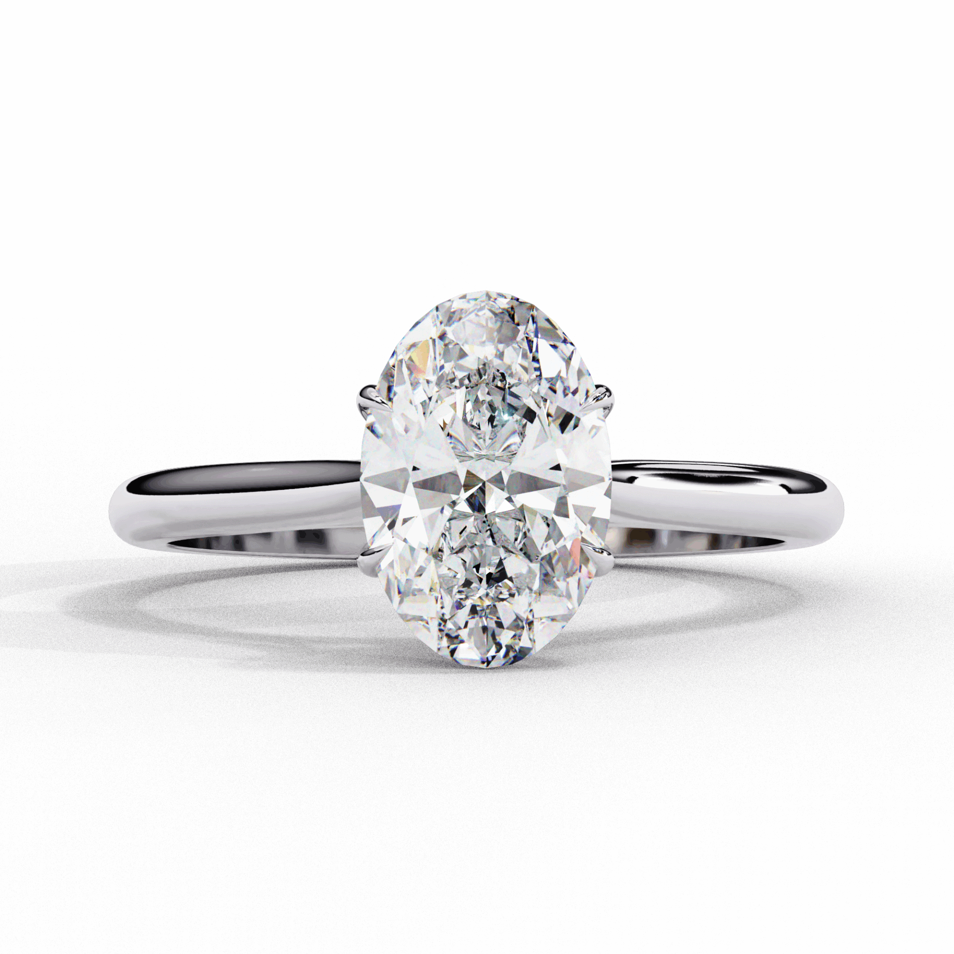 1.25 Carat Oval Classic Solitaire Ring in Moissanite | House of Estara
