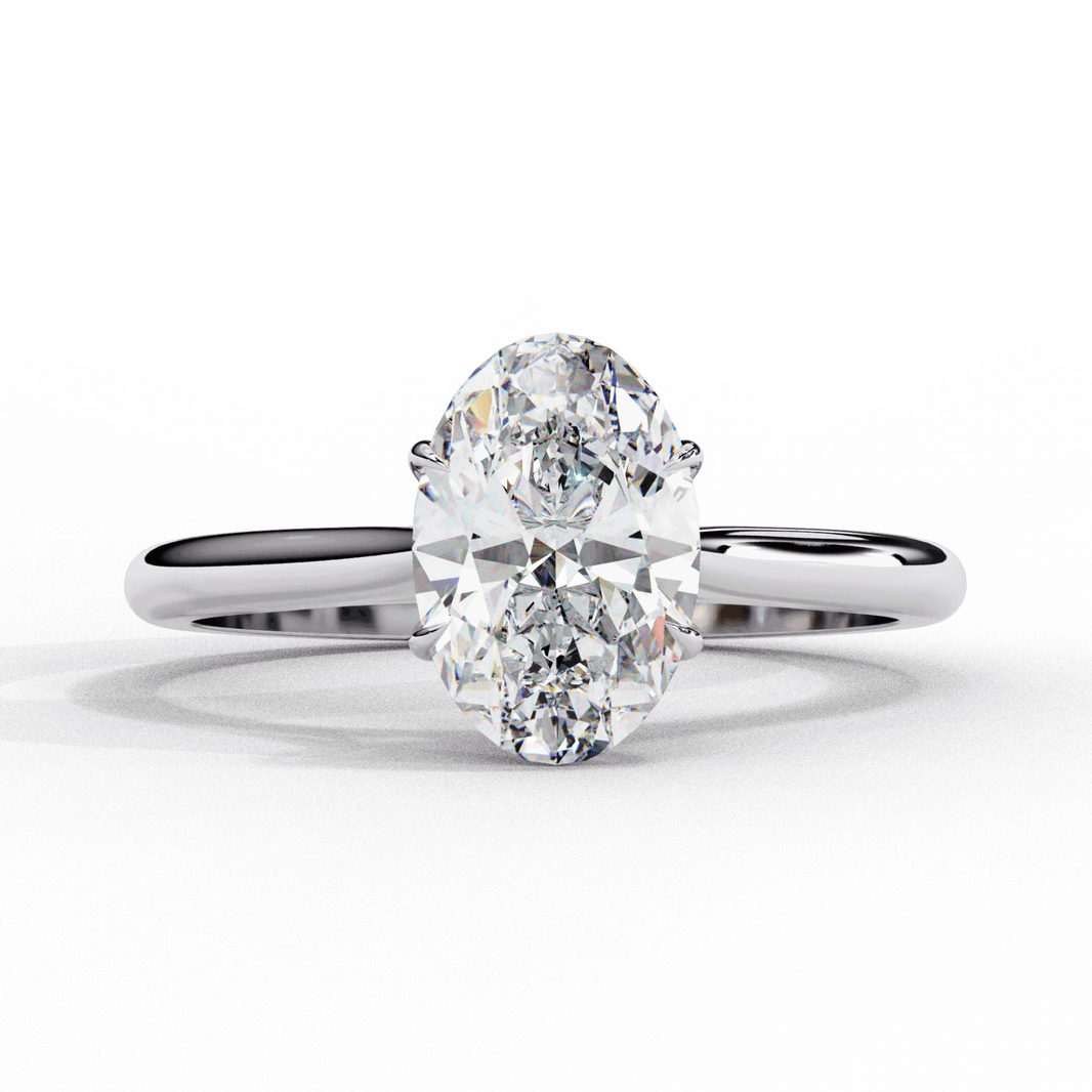 1.25 Carat Oval Classic Solitaire Ring in Moissanite | House of Estara