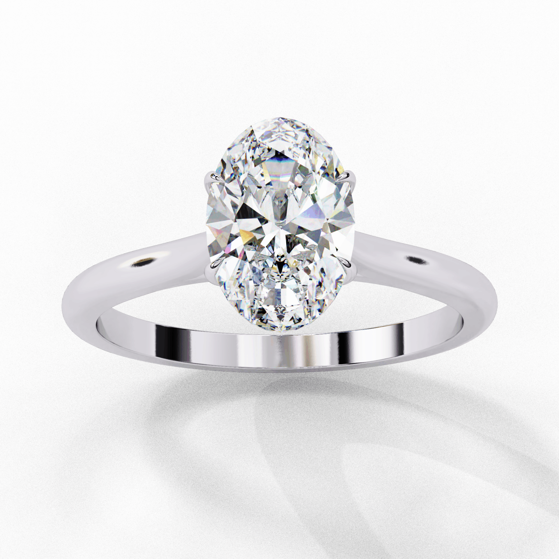 1.25 Carat Oval Classic Solitaire Ring in Moissanite | House of Estara