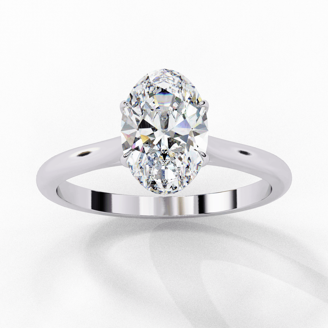 1.25 Carat Oval Classic Solitaire Ring in Moissanite | House of Estara