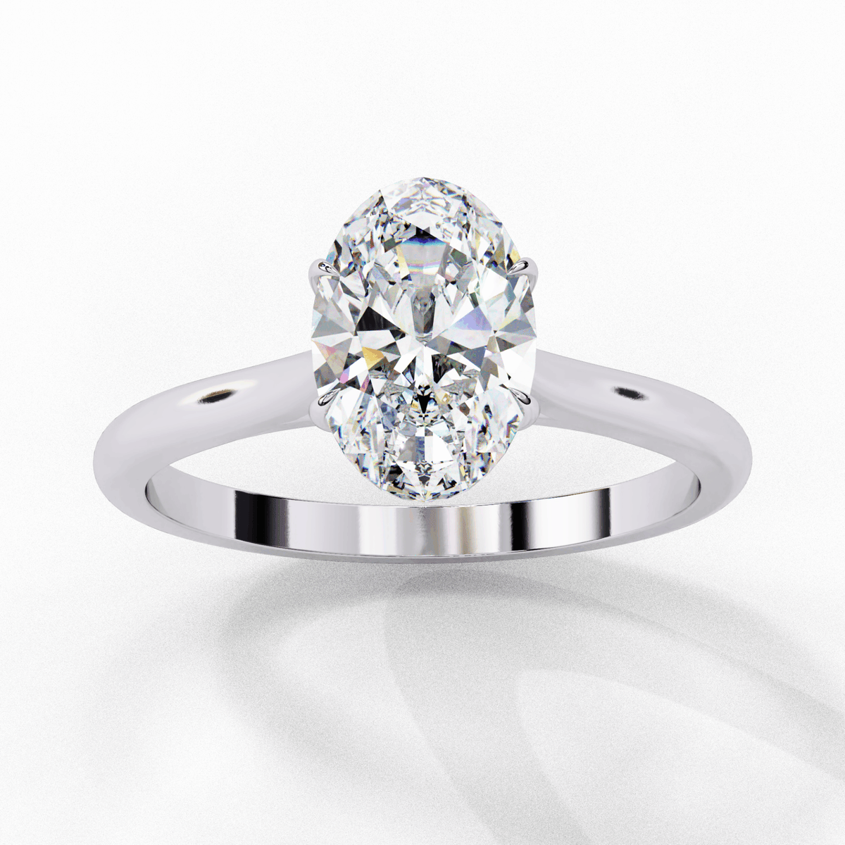 1.25 Carat Oval Classic Solitaire Ring in Moissanite | House of Estara