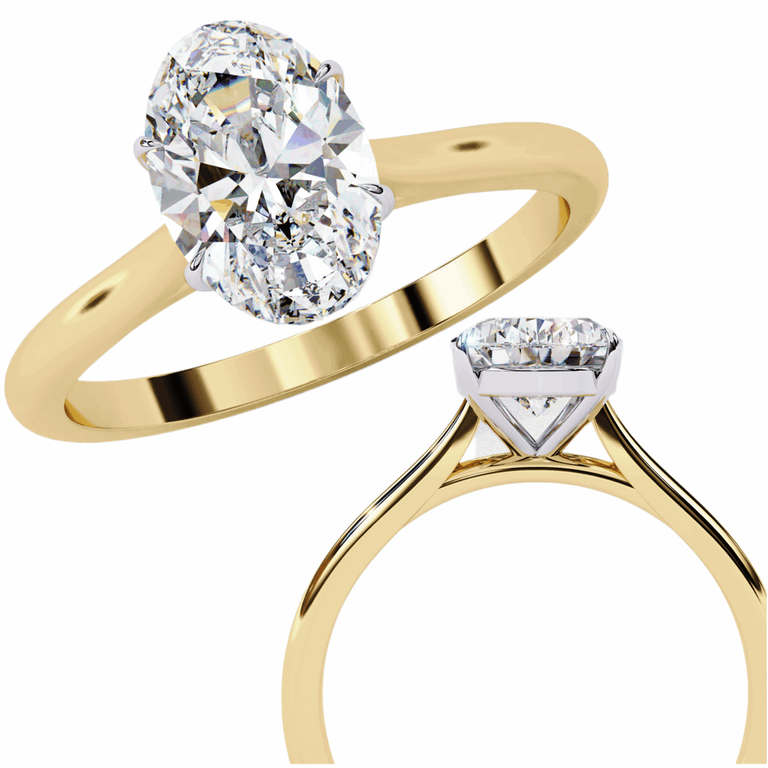 1.25 Carat Oval Classic Solitaire Ring in Moissanite | House of Estara