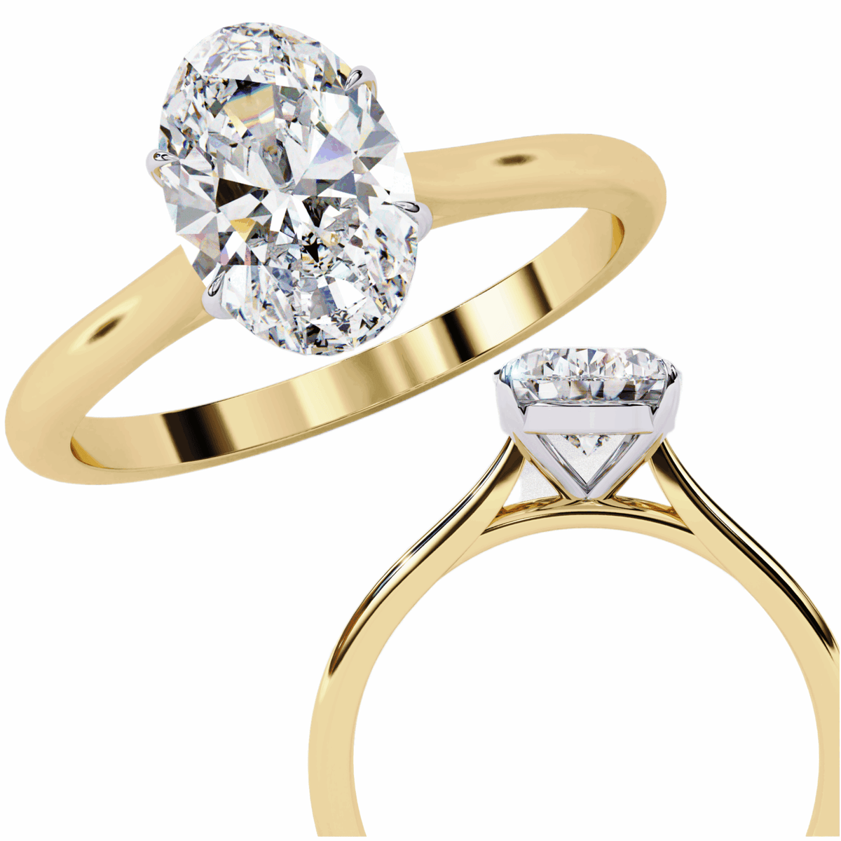 1.25 Carat Oval Classic Solitaire Ring in Moissanite | House of Estara