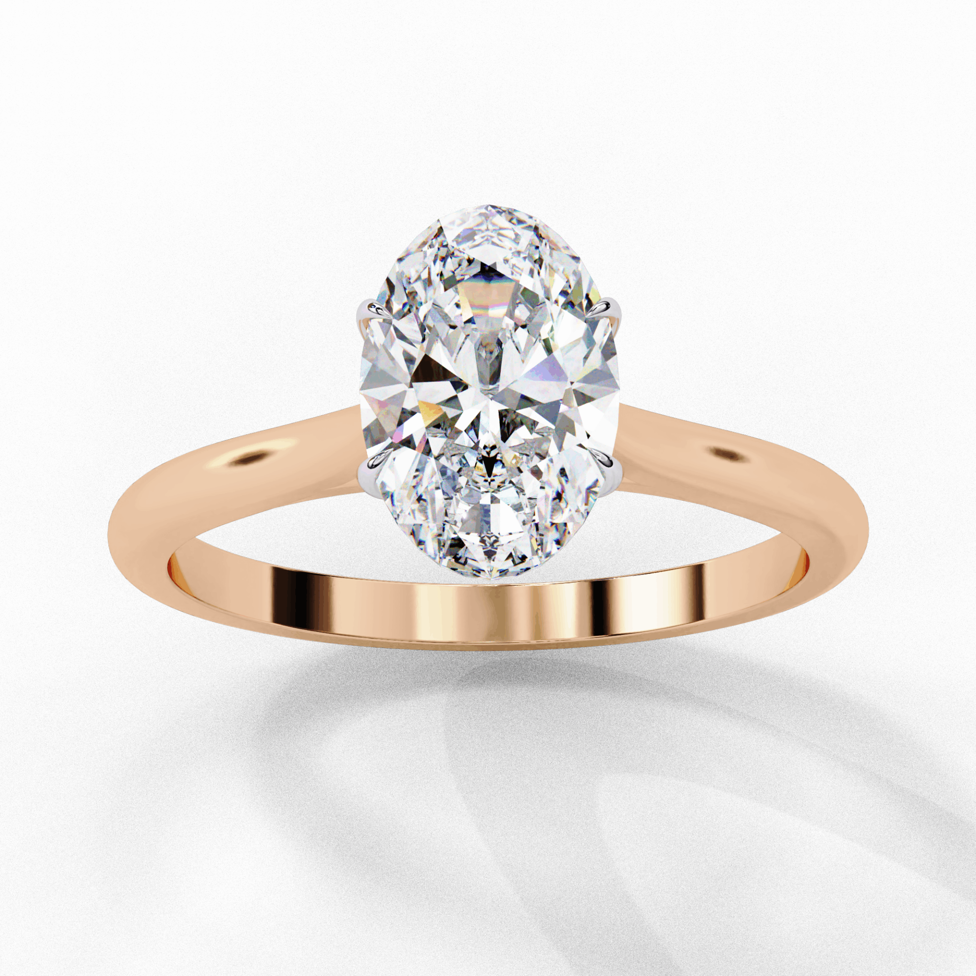 1.25 Carat Oval Classic Solitaire Ring in Moissanite | House of Estara