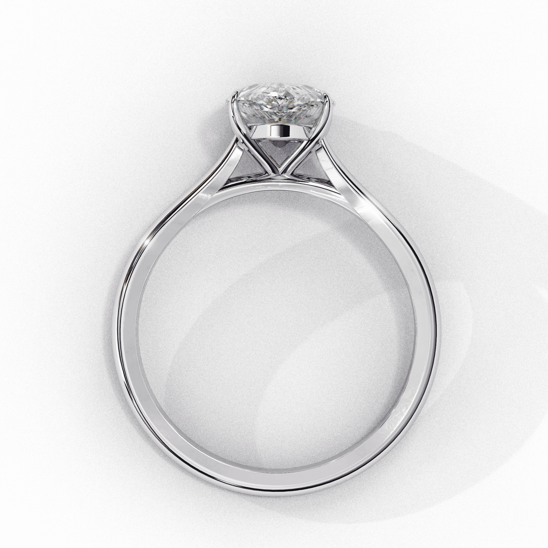 1 Carat Pear Classic Solitaire Ring in Moissanite | House of Estara