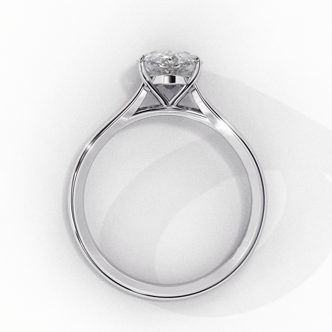1 Carat Pear Classic Solitaire Ring in Moissanite | House of Estara
