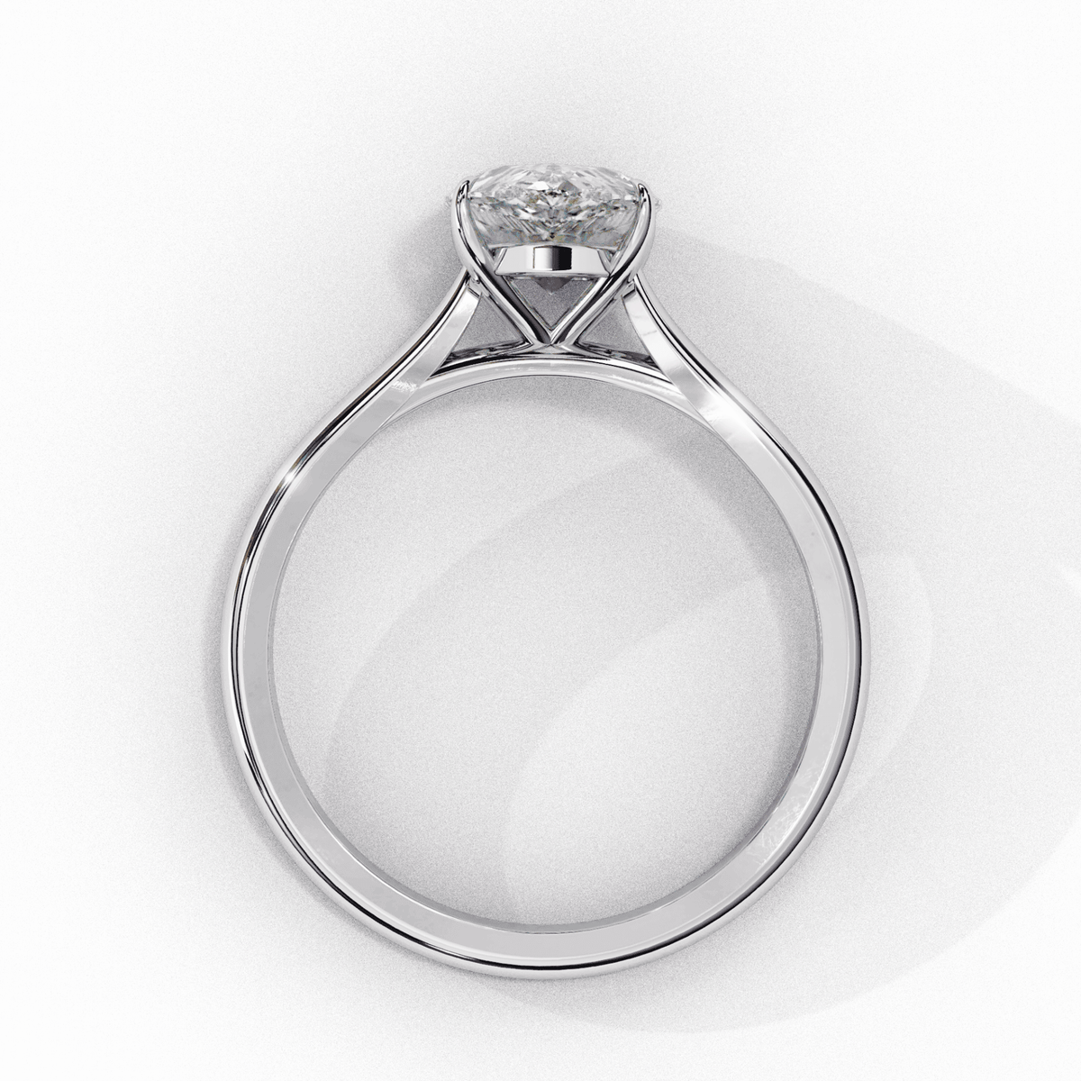 1 Carat Pear Classic Solitaire Ring in Moissanite | House of Estara