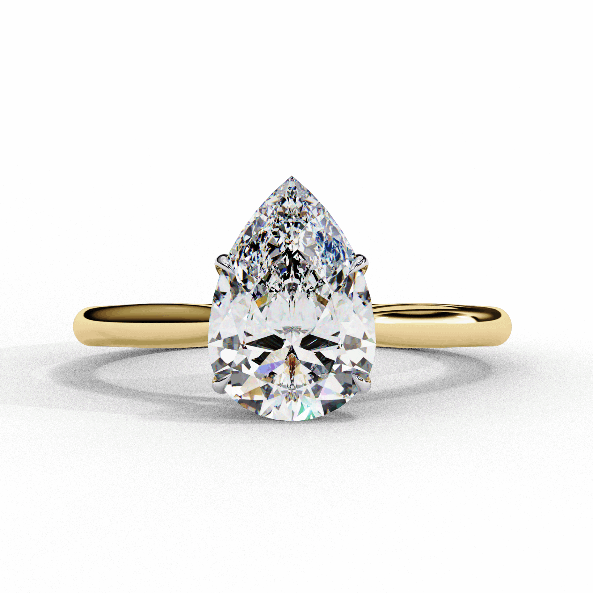 1 Carat Pear Classic Solitaire Ring in Moissanite | House of Estara